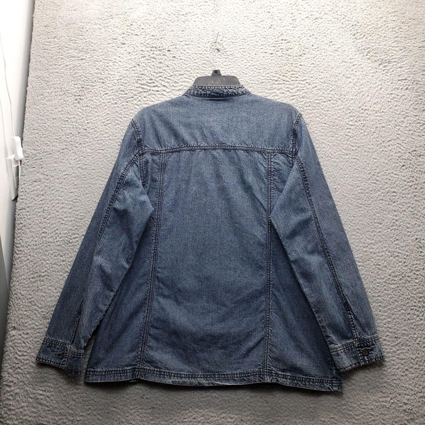 Vintage Classic Elements Trucker Jacket Womens XL Blue Denim Long Sleeve Button Front Size XL / US 12-14 / IT 48-50 - 2 Thumbnail