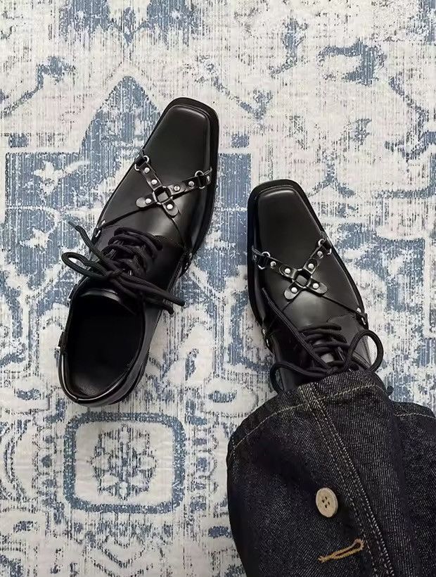 Other Streetwear PU Leather Rivets Casual Designer Boots Loafers Size US 9 / EU 42 - 3 Thumbnail