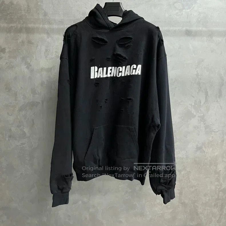 Balenciaga Balenciaga Black Art Print Hoodie. Size US S / EU 44-46 / 1 - 1 Thumbnail