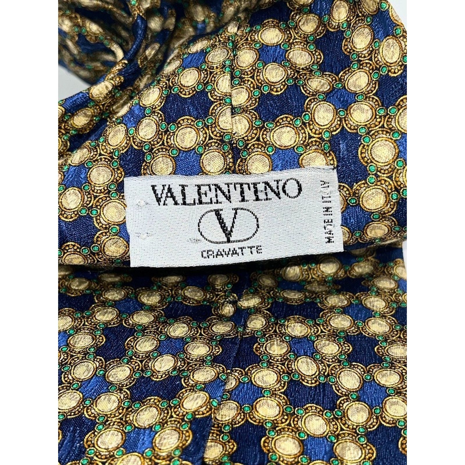 Valentino Valentino Cravatte Vintage Silk Tie Medallion Pattern Size ONE SIZE - 7 Thumbnail