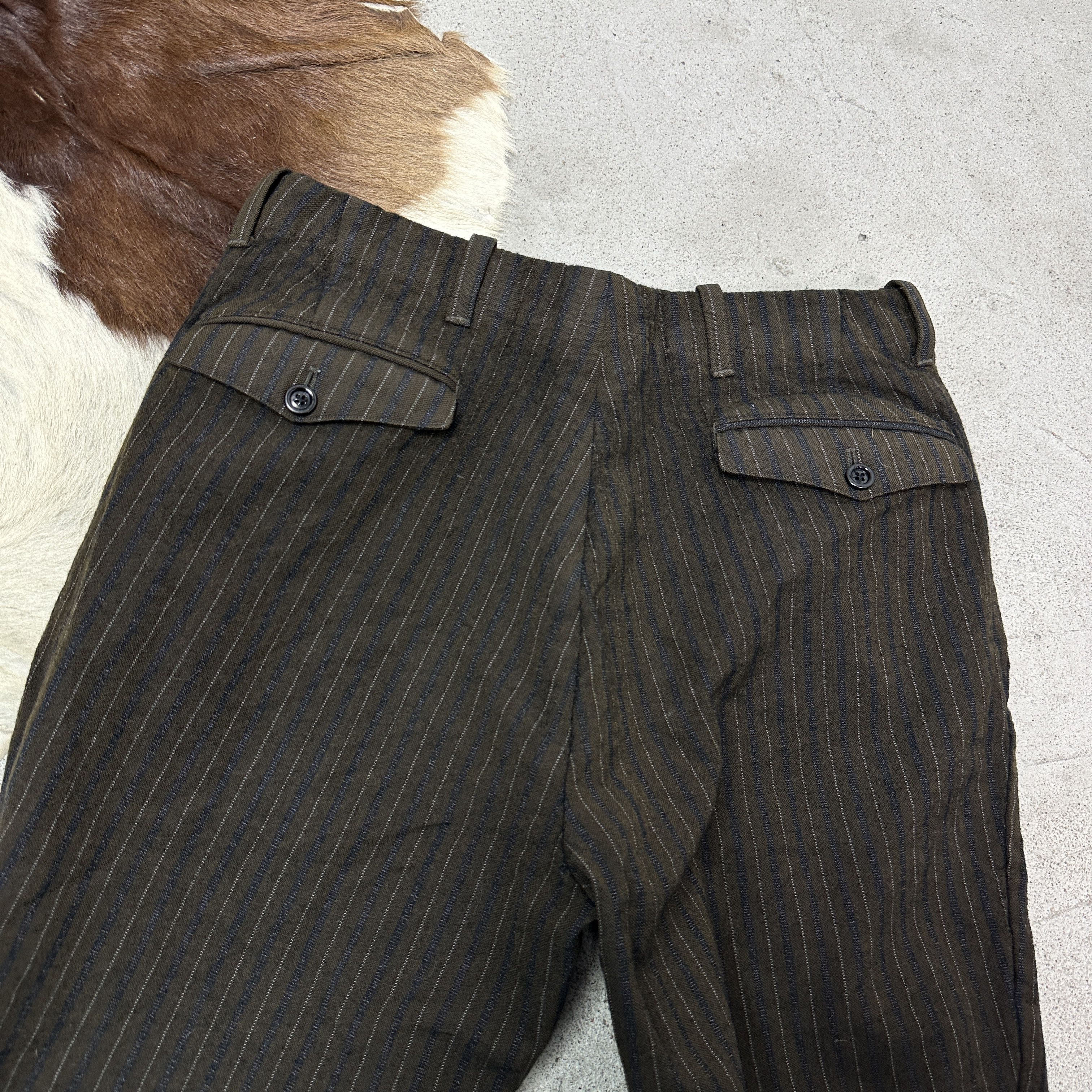 Prada Vintage Striped Preppy Old Money Casual Prada Pants Size 32" / US 10 / IT 46 - 13 Thumbnail