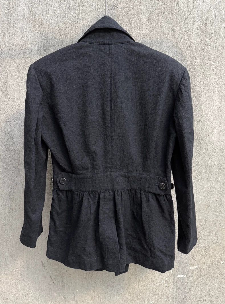 Issey Miyake Issey Miyake Black cotton-linen blended jacket Size M / US 6-8 / IT 42-44 - 2 Thumbnail