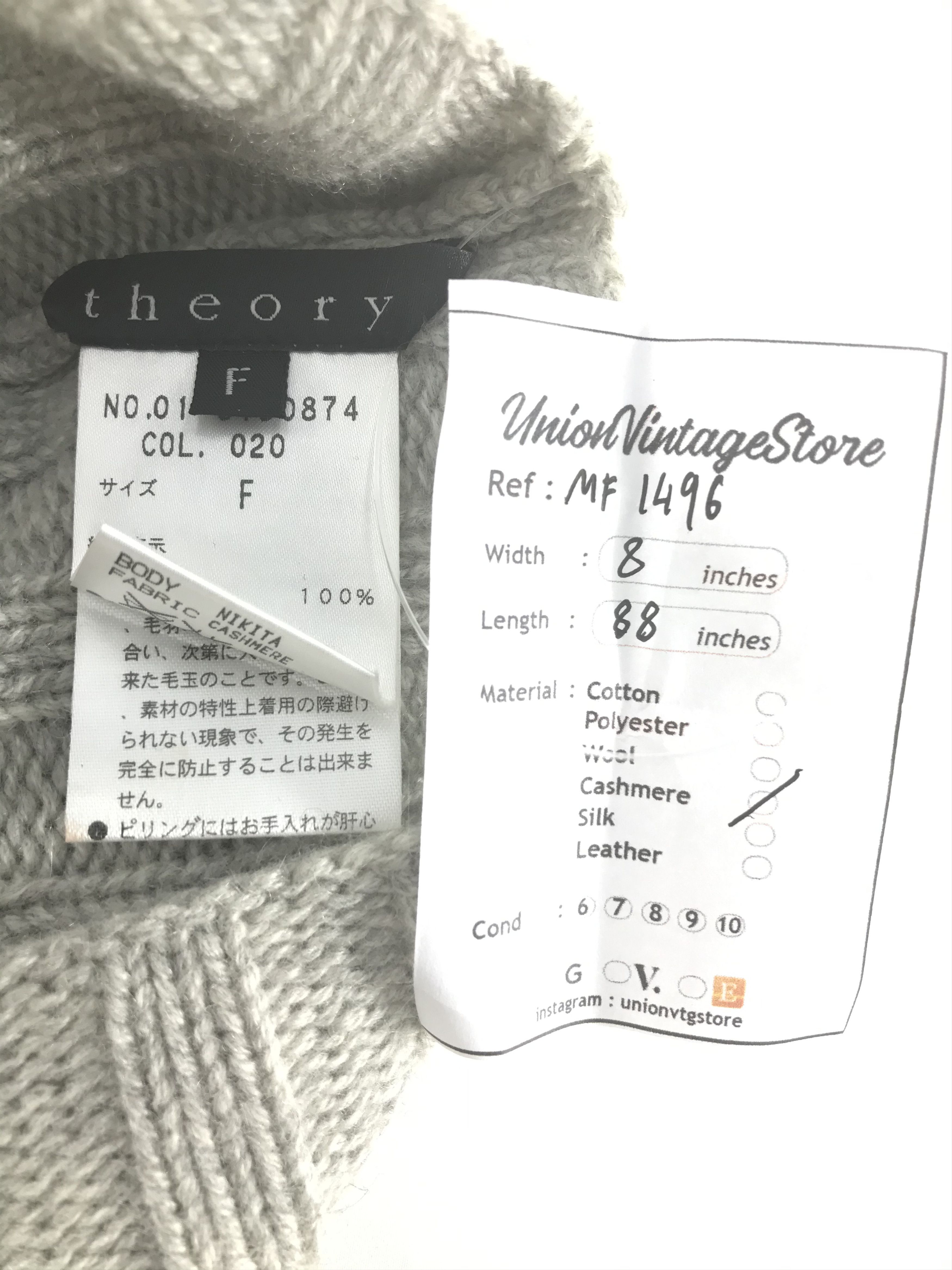 Theory Vintage Theory Scarf/Muffler/Neckwear MF1496 Size ONE SIZE - 4 Thumbnail