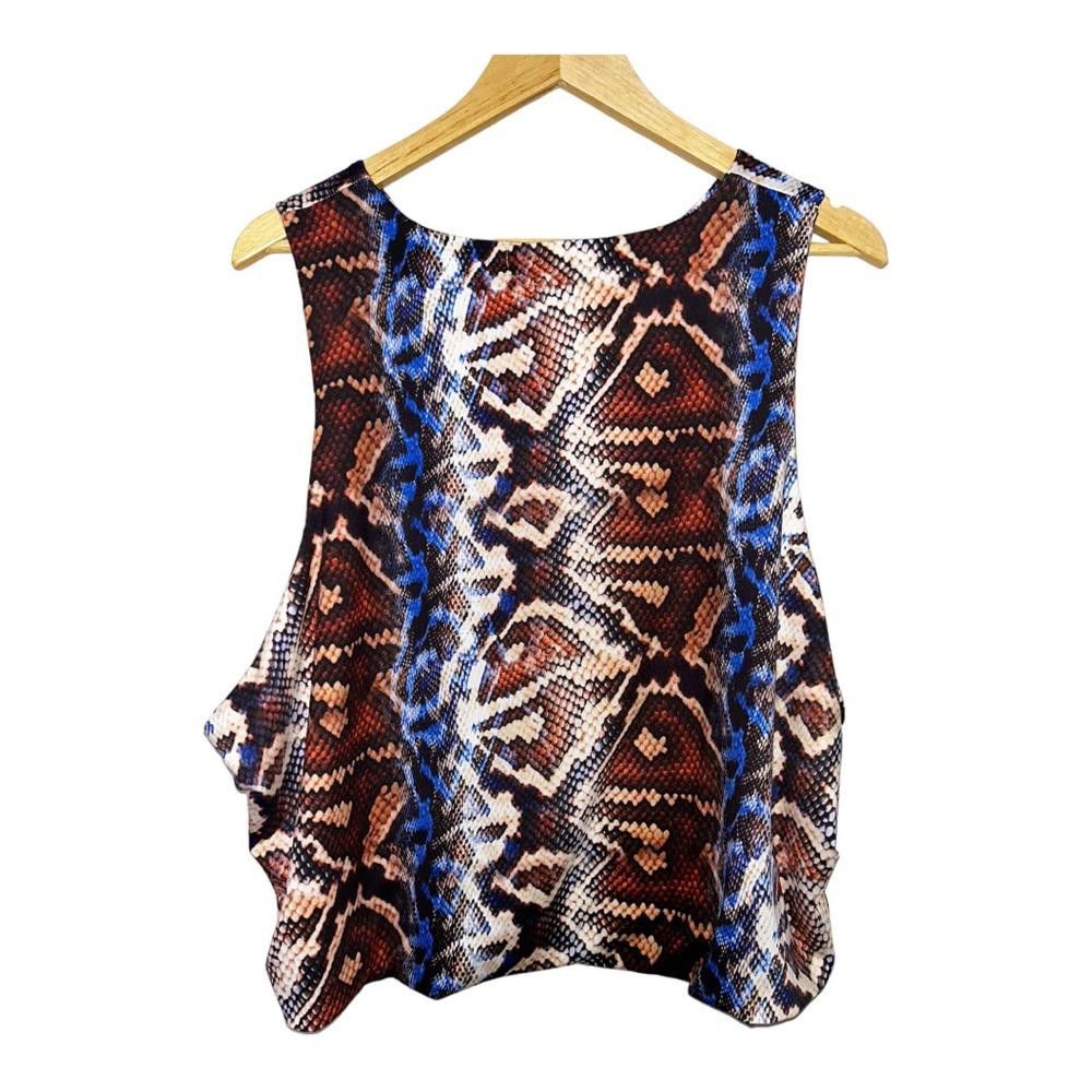Designer PrettyLittleThing l Multicolored Snakeskin Blouse 22 Size 4XL / US 24-26 - 2 Thumbnail