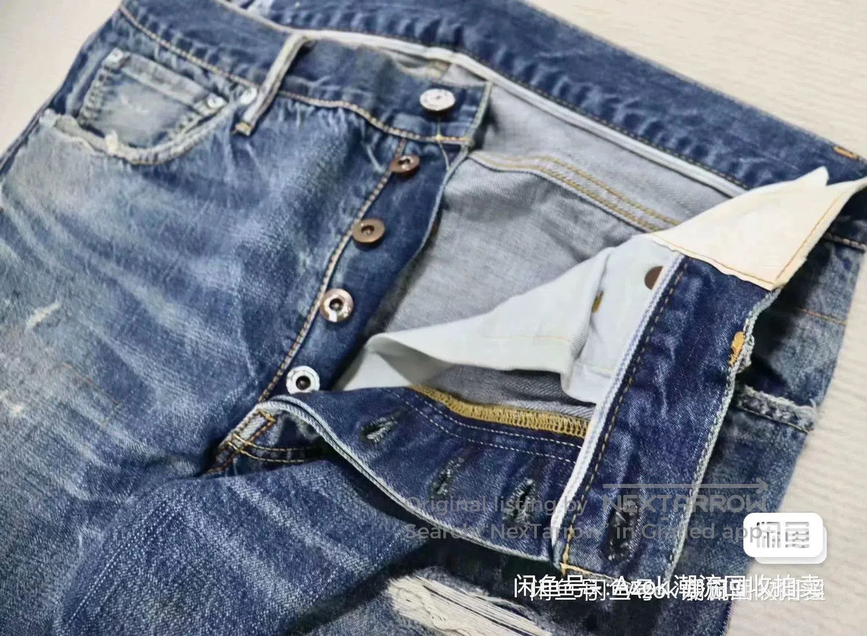 Visvim Visvim Dry4 Distressed Blue Denim. Size US 26 / EU 42 - 5 Thumbnail