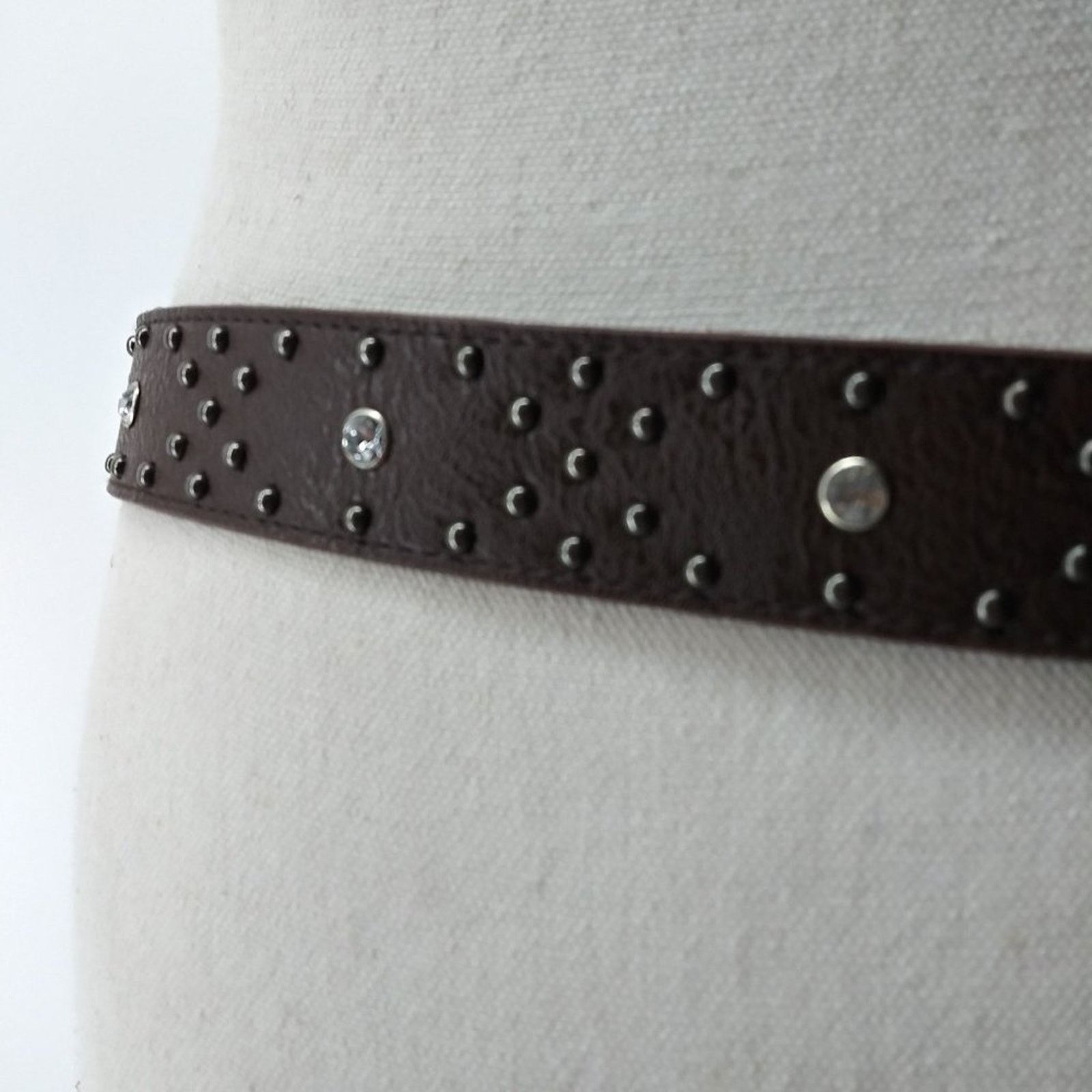 Other Women's Dark Brown Faux Leather Rhinestone Stud Belt size 8 Size ONE SIZE - 10 Thumbnail