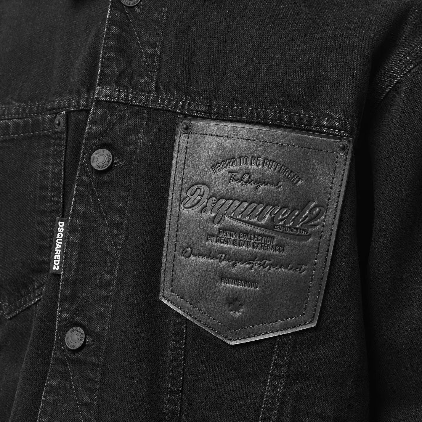 Dsquared2 o1g2r1mq0426 Logo Patch Denim Jacket in Black Size US M / EU 48-50 / 2 - 5 Thumbnail