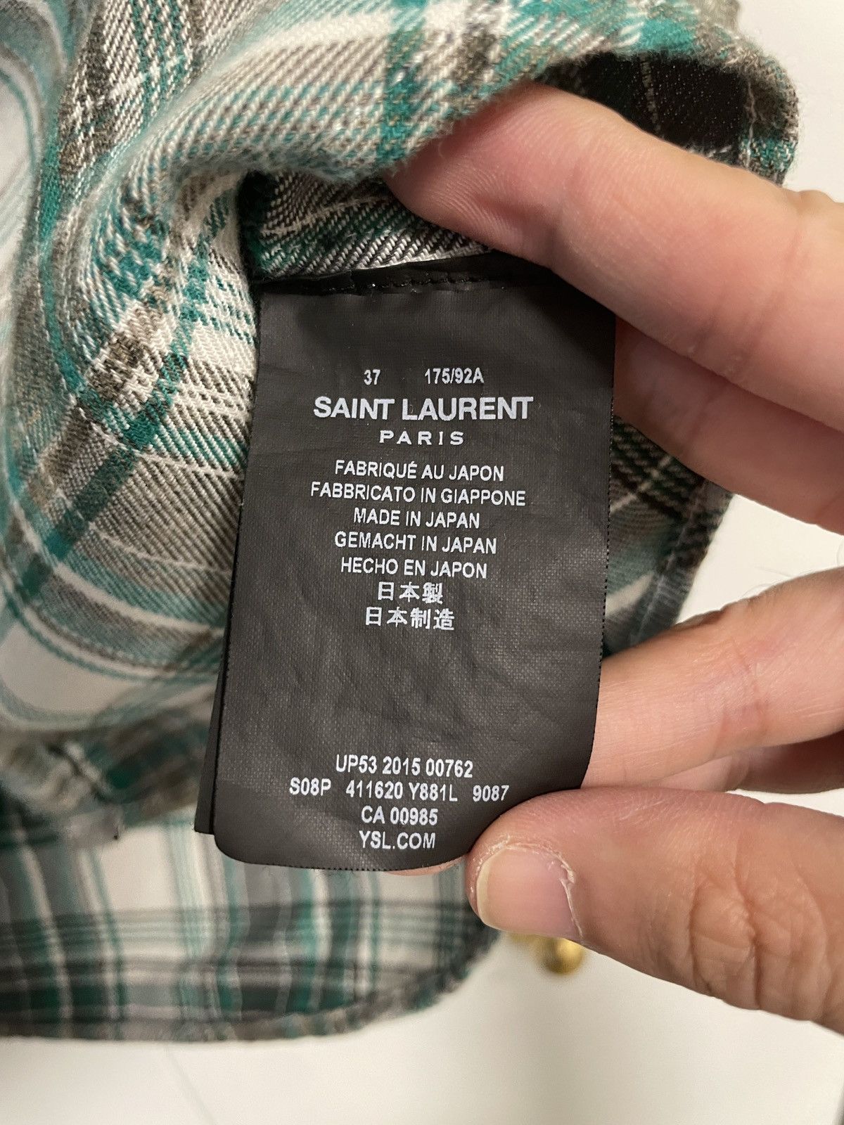 Saint Laurent Paris SS16 Surf Sound Bleached Shirt Size US XS / EU 42 / 0 - 6 Thumbnail