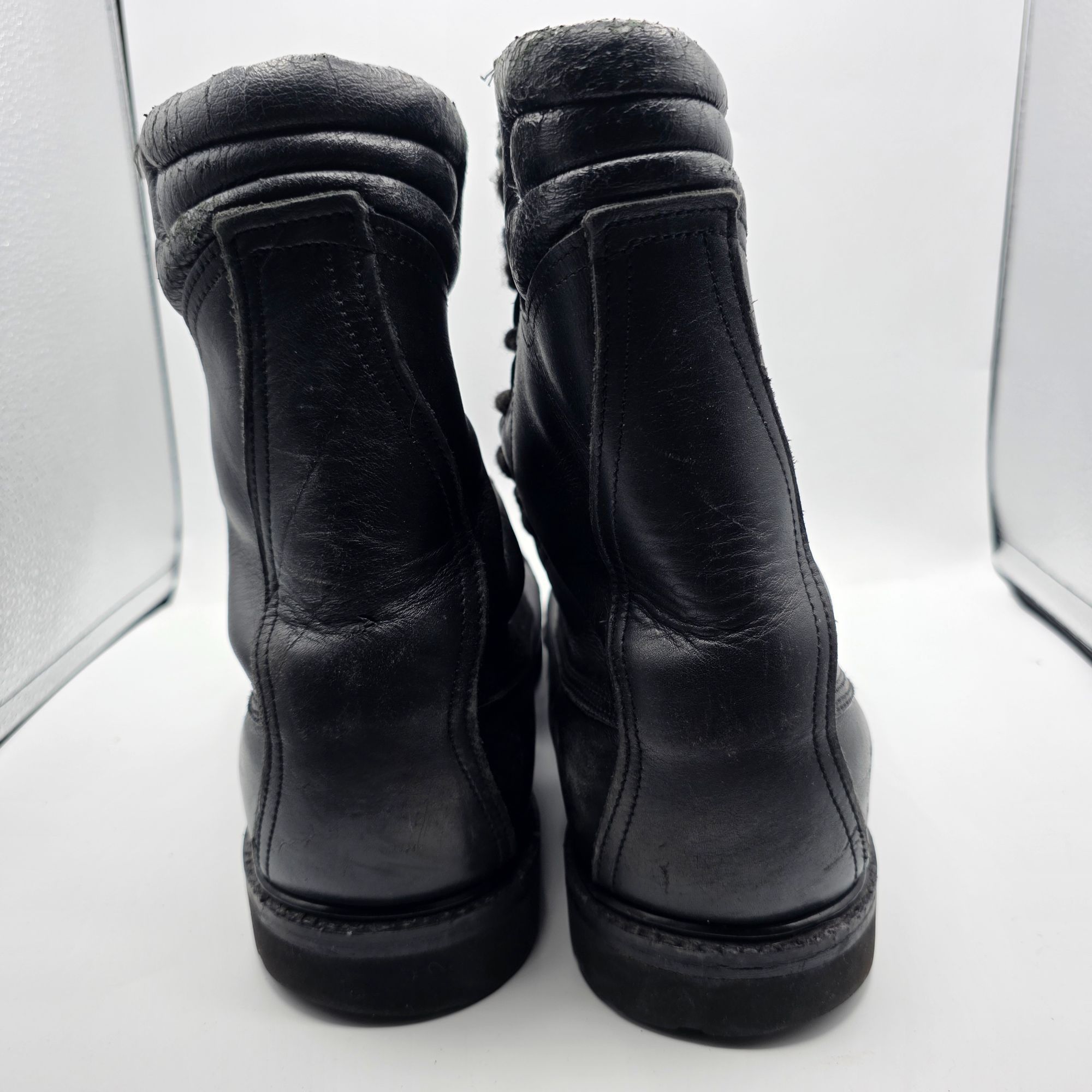 Other Tactical Work Boots Mens Size 14 Black Leather Vibram Soles Size US 14 / EU 47 - 4 Thumbnail