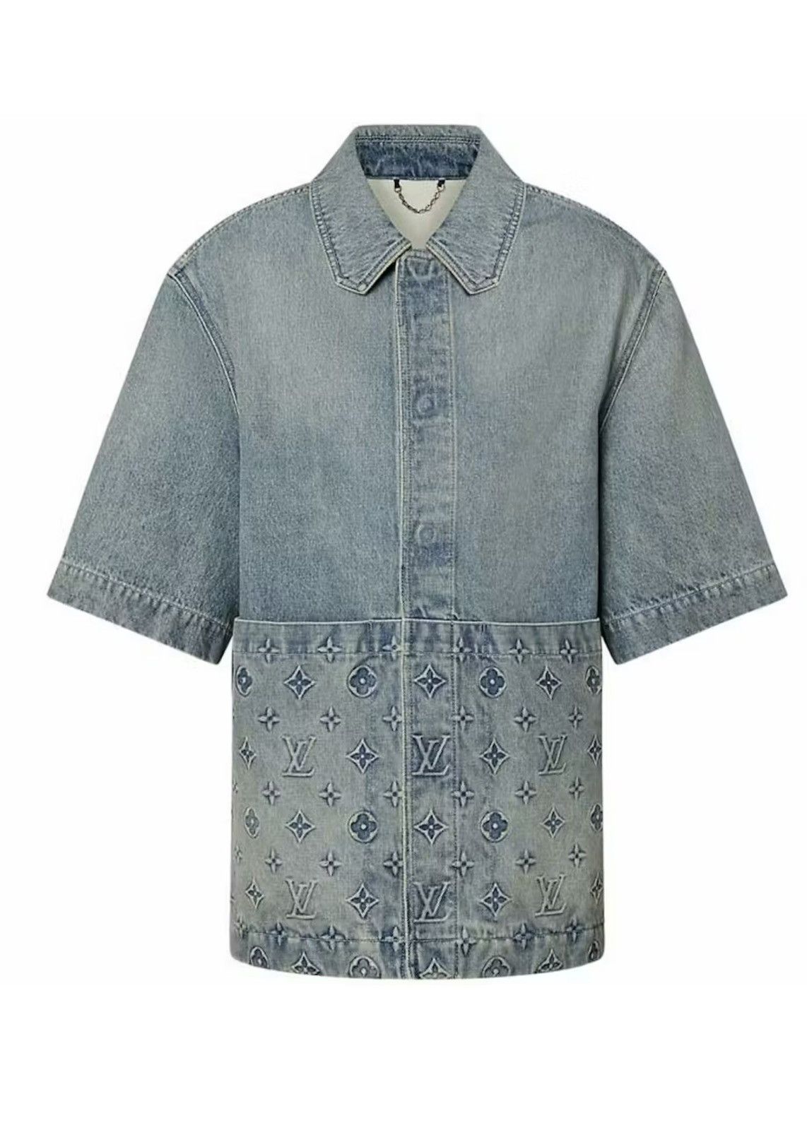 Louis Vuitton Louis Vuitton short sleeve denim workwear shirt Size US L / EU 52-54 / 3 - 1 Thumbnail