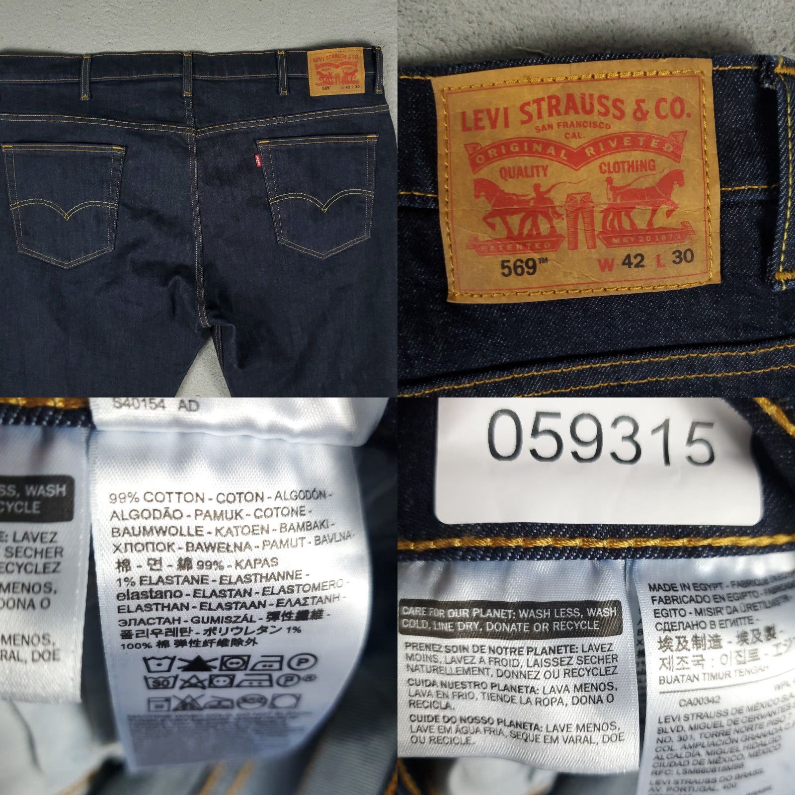 Levi's Levi's 569 Jeans Mens Regular Size 42x24 Blue Straight Leg Denim Pants Size US 42 / EU 58 - 8 Thumbnail