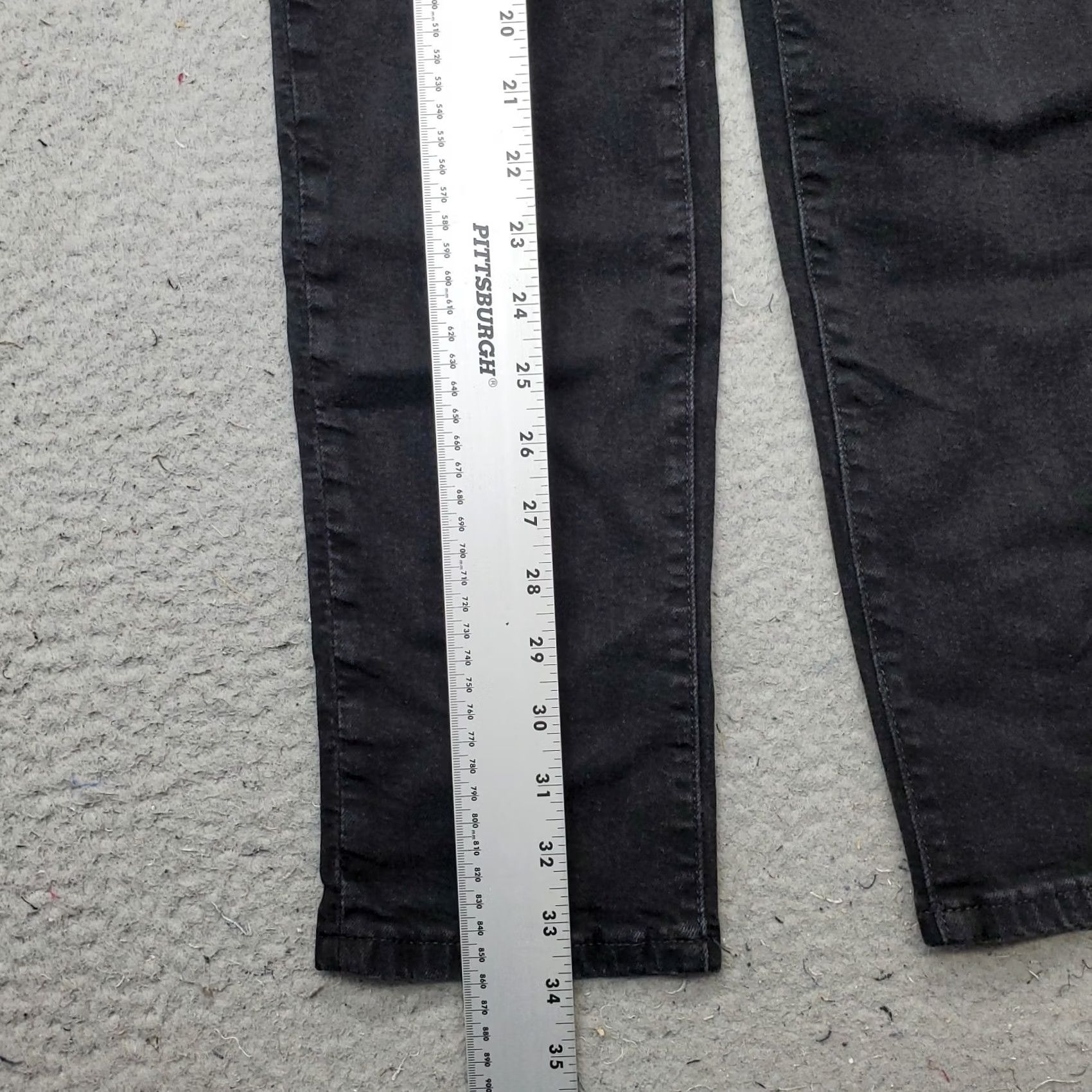 American Eagle Outfitters Womens American Eagle Outfitters Jeans 26 Straight-Leg Black Denim - 5-Pocket, Regular Fit, Inseam 25.5", Dark Wash, Streetwear Size 26" / US 2 / IT 38 - 3 Thumbnail
