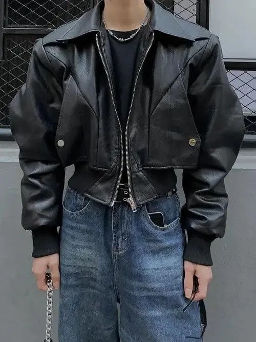 Japanese Brand PU Leather Jacket Coat Streetwear Zipper Size US L / EU 52-54 / 3 - 7 Thumbnail