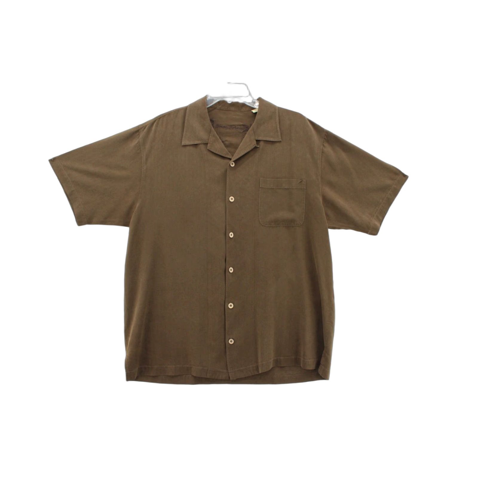 Tommy Bahama Tommy Bahama Hawaiian Shirt Mens Large Brown Silk Short Sleeve Button-Up Size US L / EU 52-54 / 3 - 1 Thumbnail