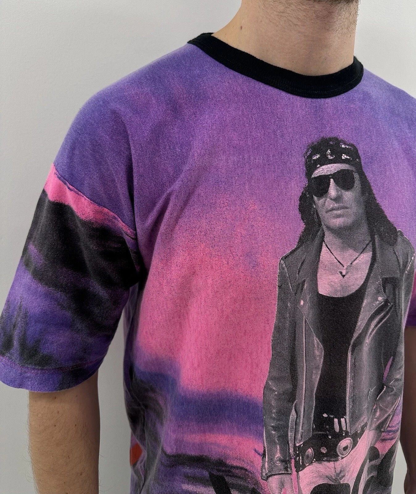 Vintage Vasco Rossi Music Vintage 1990s 90's Print Graphic Shirt Size US L / EU 52-54 / 3 - 5 Thumbnail