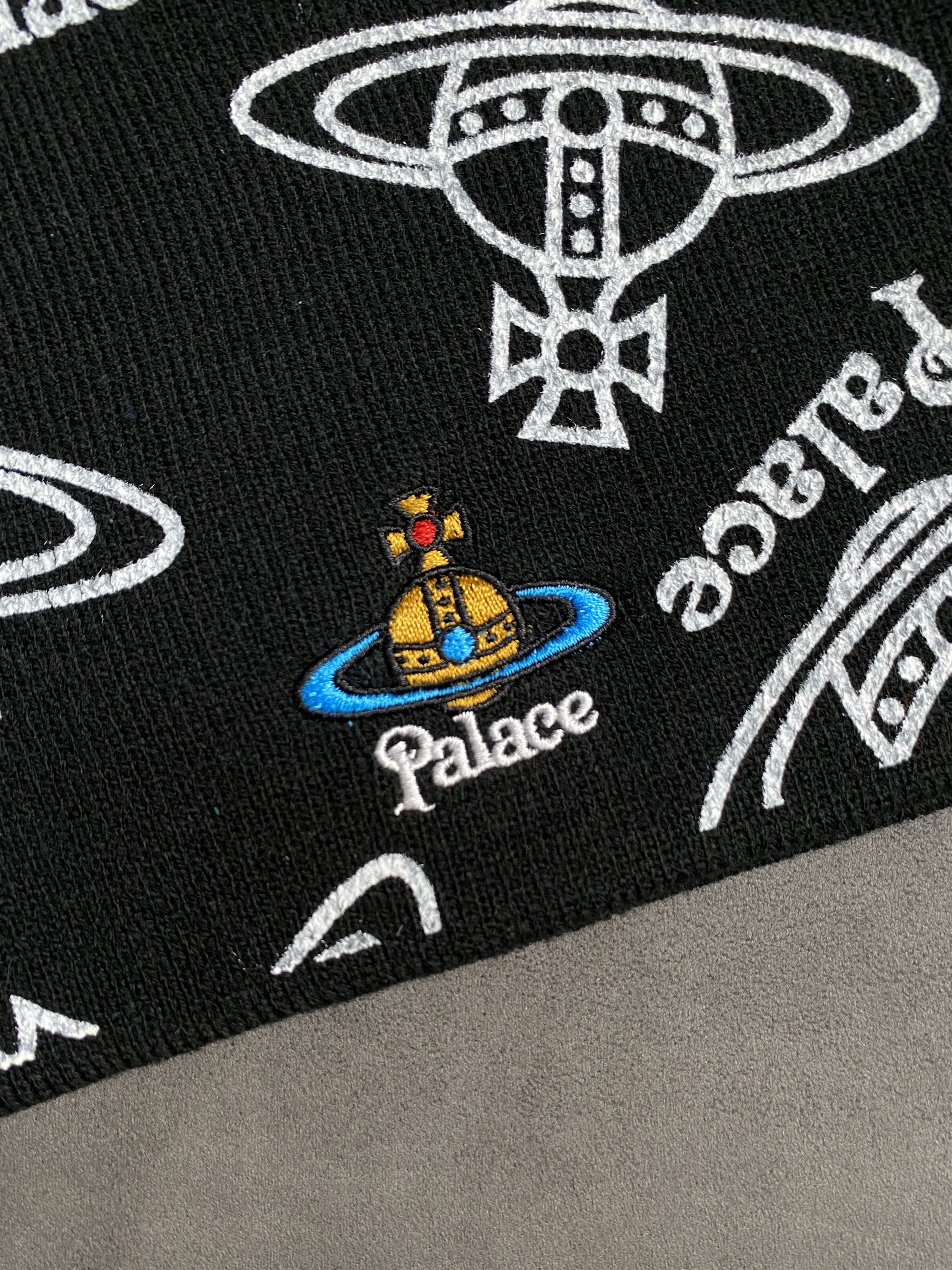 Palace × Vivienne Westwood Rare Palace x Vivienne Westwood Jersey Black No Cuff Beanie Size ONE SIZE - 2 Thumbnail