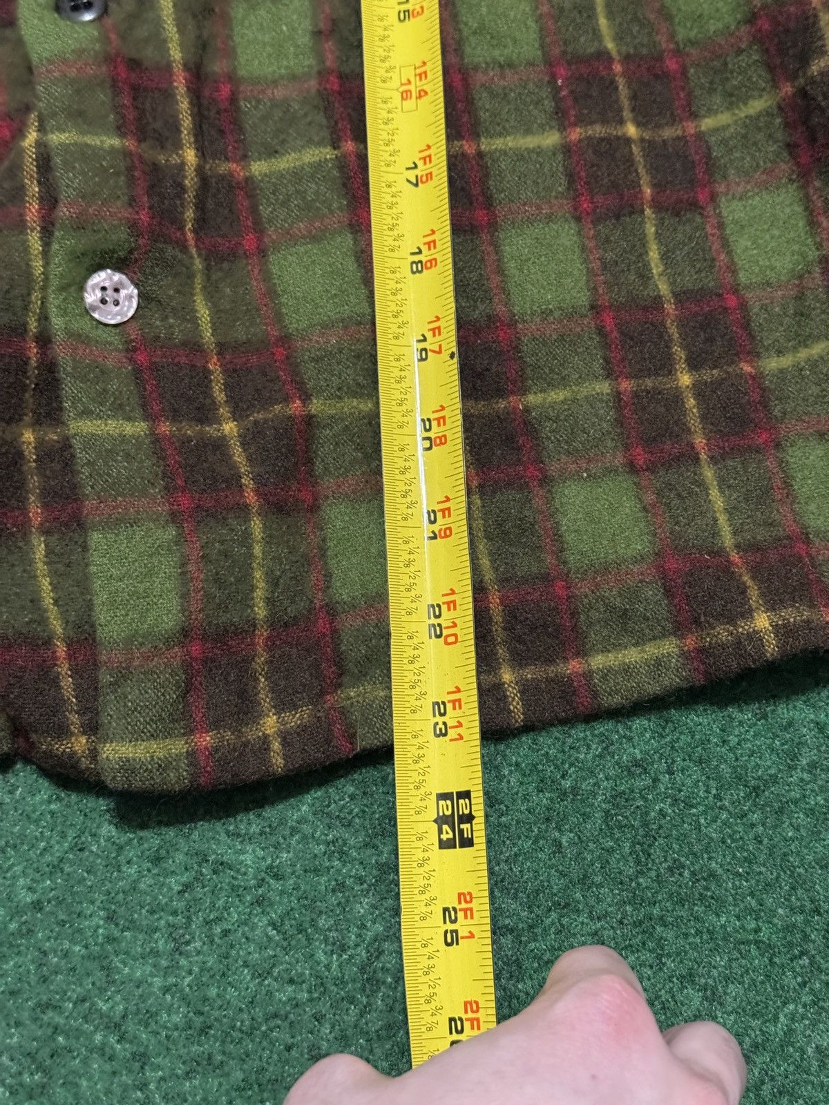 Sears Vintage Sears Kings Plaid Wool Blend Flannel 19x23 XS Shirt Size US XS / EU 42 / 0 - 6 Thumbnail