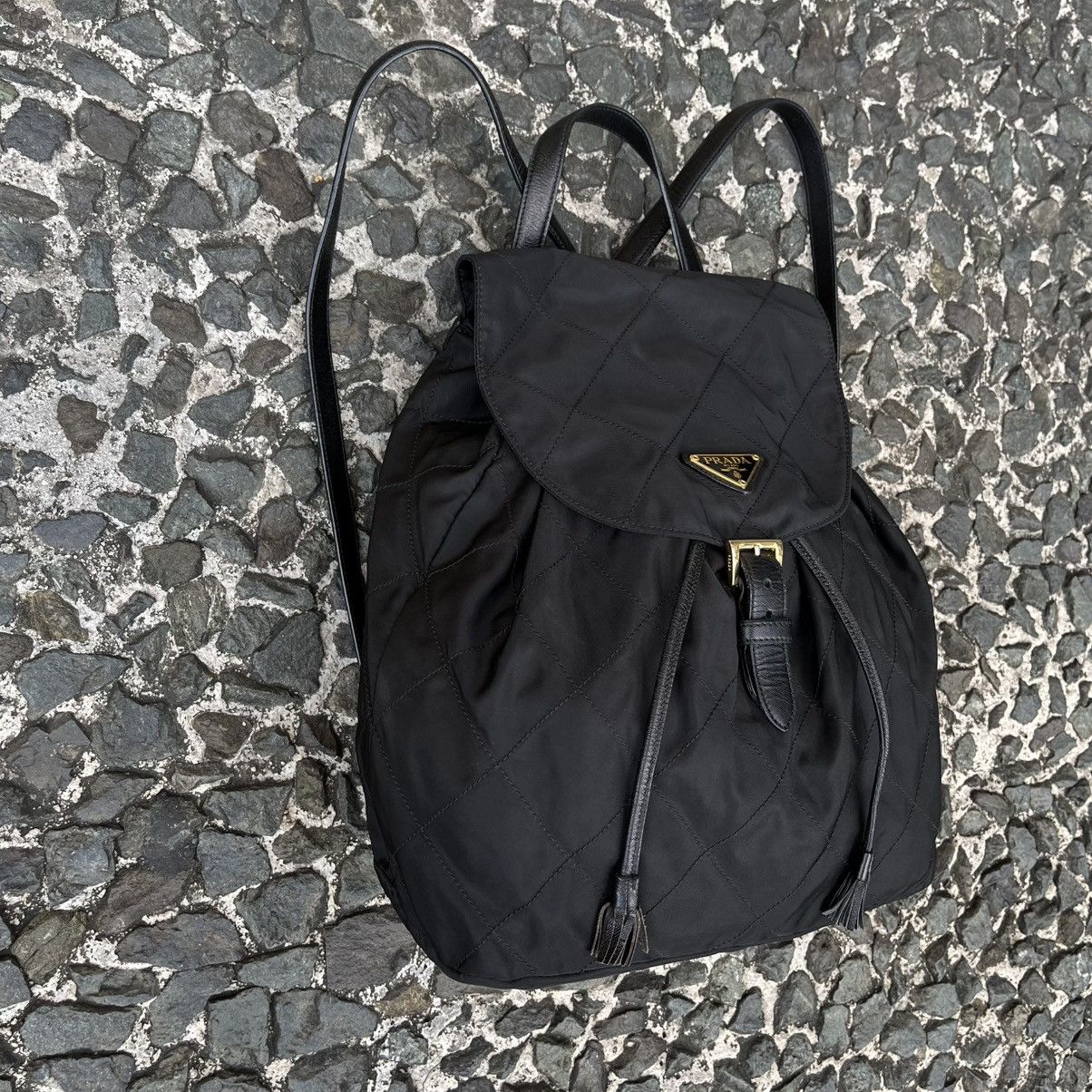 Prada Prada Vintage Quilted Nylon Backpack Size ONE SIZE - 4 Thumbnail