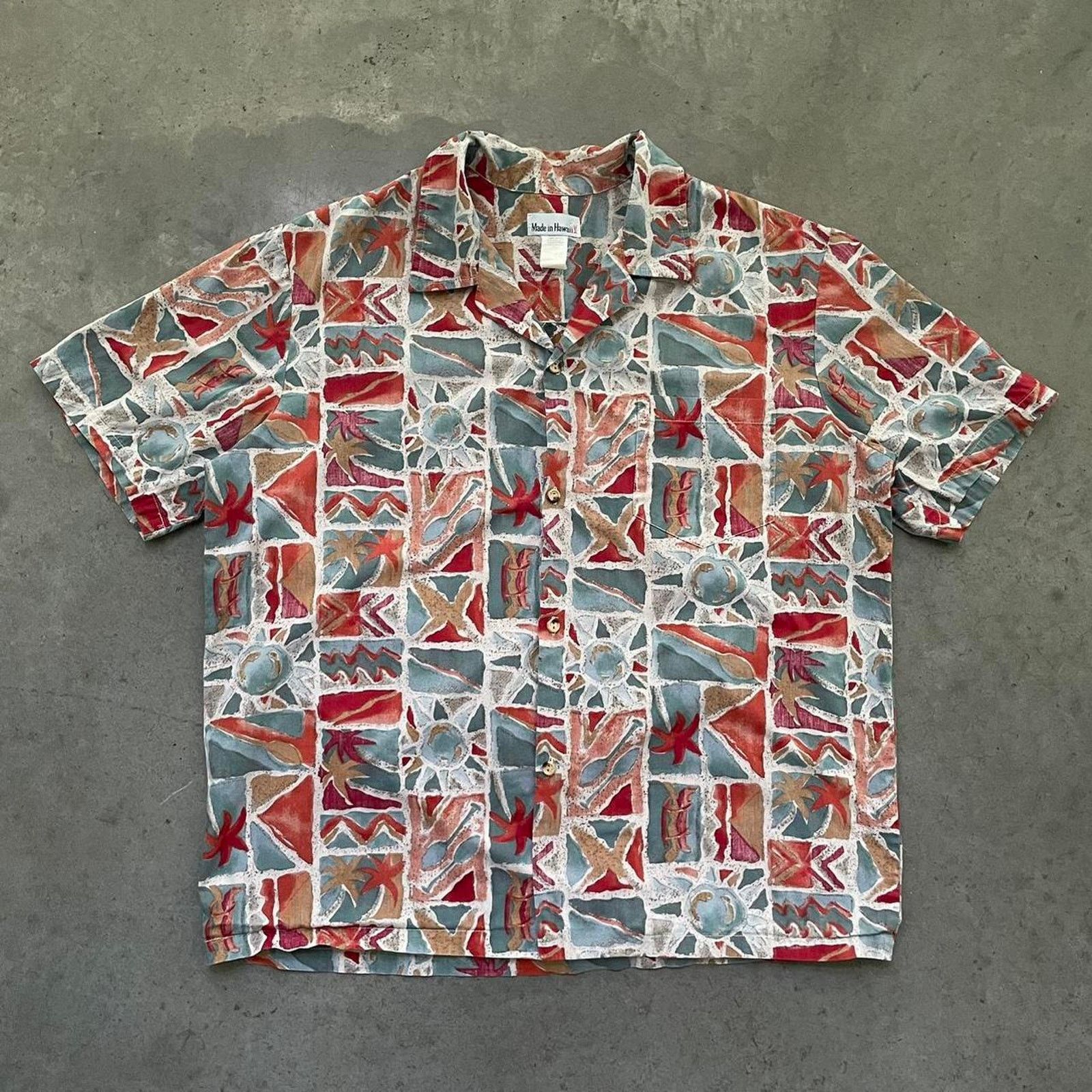 Vintage Vintage Patterned Hawaiian Shirt Size US L / EU 52-54 / 3 - 1 Thumbnail