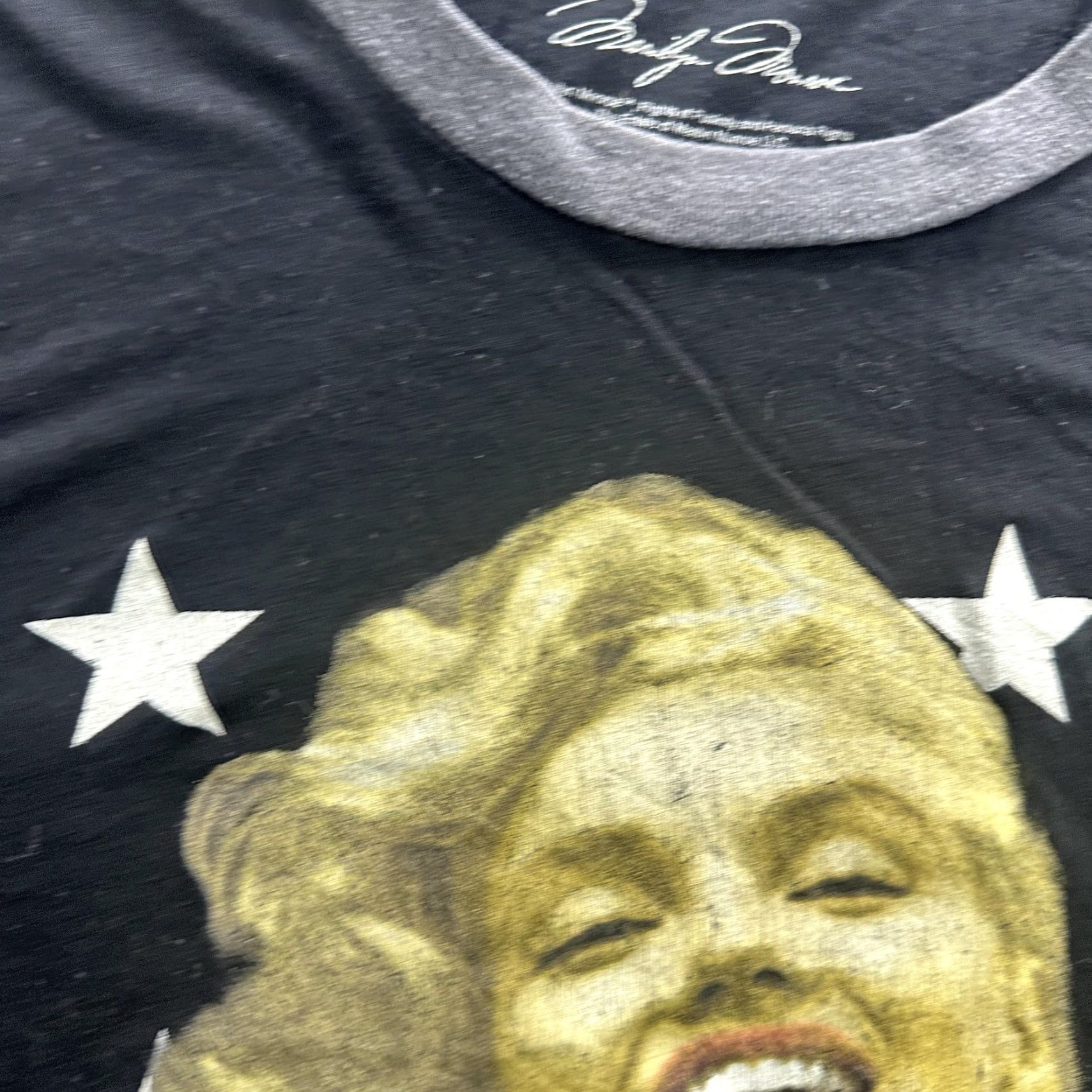 Vintage Marilyn Monroe Shirt Mens XL Black Red Stars Striped Graphic Tee Pop Art Vintage No Size US XL / EU 56 / 4 - 7 Thumbnail