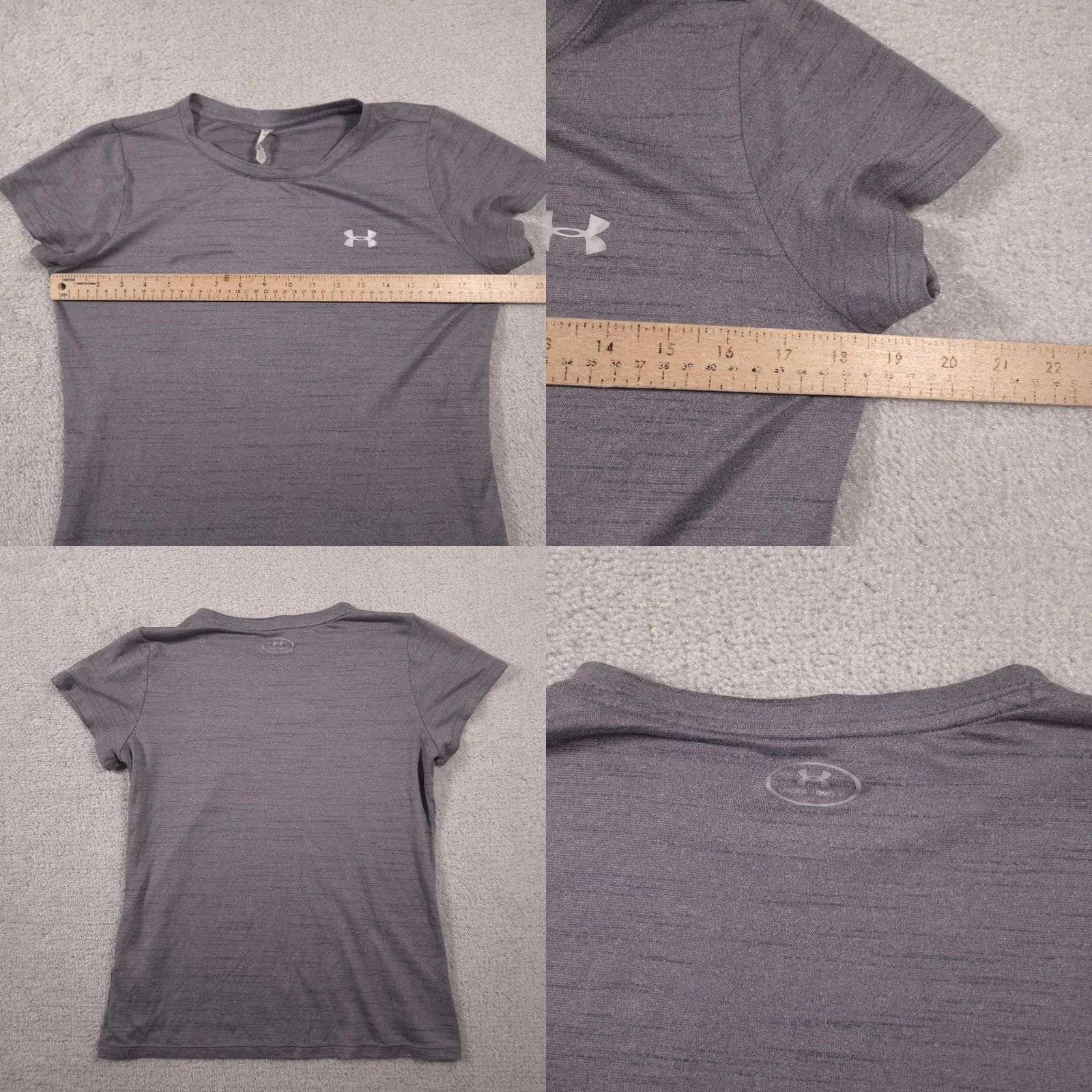 Under Armour Under Armour Shirt Womens Small Gray HeatGear Short Sleeve Athletic Training Size S / US 4 / IT 40 - 8 Thumbnail