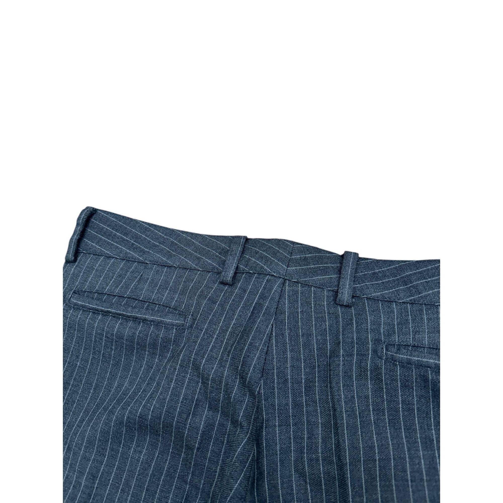 Maison Margiela Archive FW 2003 Grey Pinstripe Wool Trousers Size US 34 / EU 50 - 6 Thumbnail
