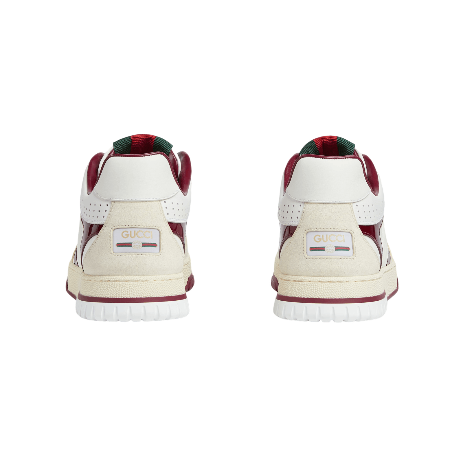 GUCCI Re-Web $1150 Men's White Lthr Snkrs New Auth.
