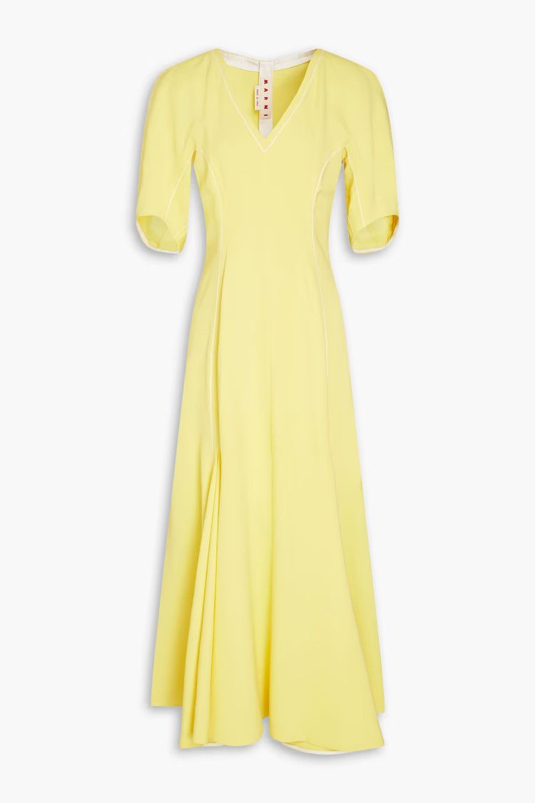 Marni o1y1025 Midi Dress in Yellow Size XS / US 0-2 / IT 36-38 - 1 Thumbnail