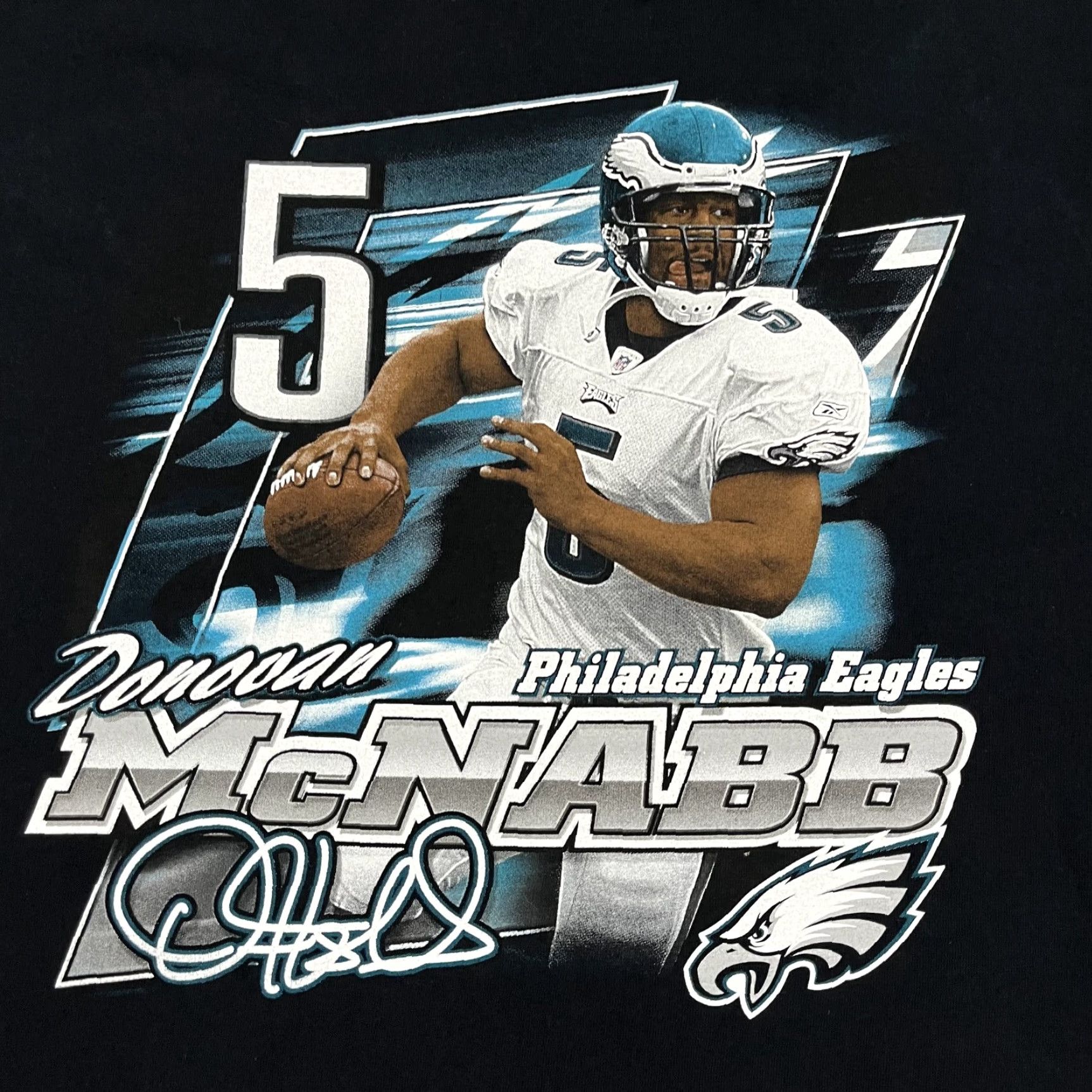 NFL VINTAGE Philadelphia Eagles Donovan McNabb T-Shirt Men XL Black NFL Football Y2K Size US XL / EU 56 / 4 - 2 Thumbnail