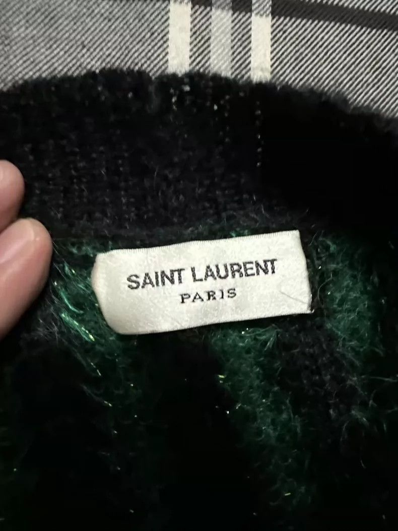 Saint Laurent Paris Saint Laurent FW21 Mohair Cardigan in Green-2505 Size US XL / EU 56 / 4 - 1 Thumbnail