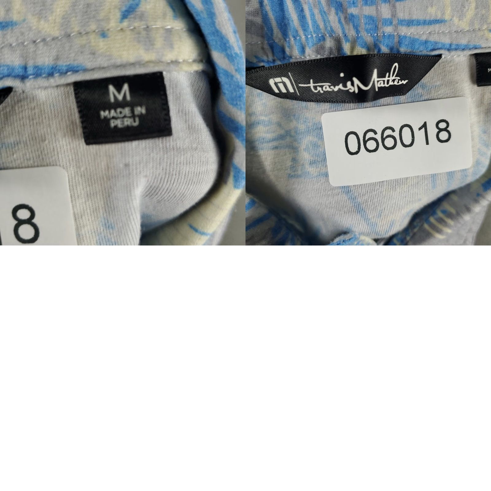 TravisMathew Travis Mathew Polo Shirt Mens M Blue Gray Geometric Leaf Print Golf Polo Shirt Mens Blue Gray Geometric Leaf Print Golf Size US M / EU 48-50 / 2 - 8 Thumbnail