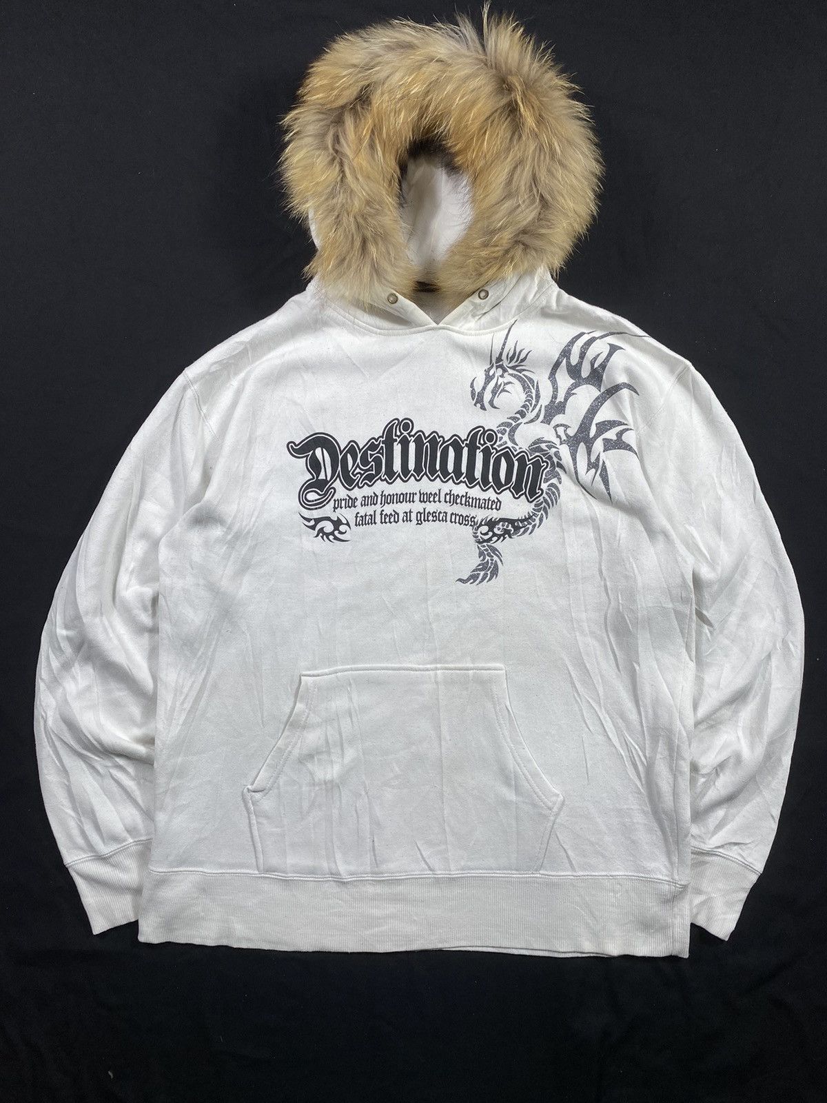 Le Grande Bleu (L.G.B.) Japenese Beaumere fur hoodie poem gothic punk style Size US L / EU 52-54 / 3 - 1 Thumbnail