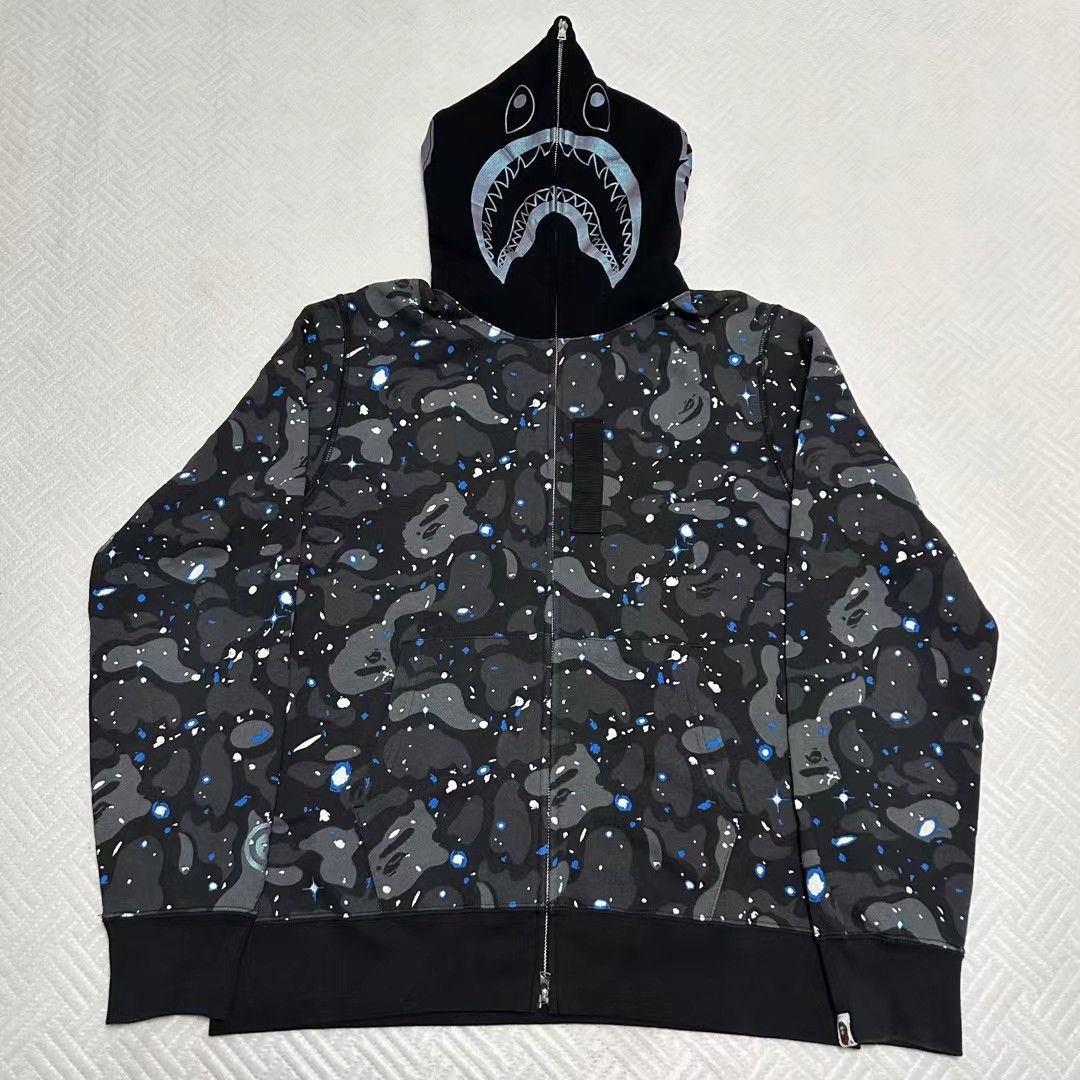 Bape COLOR CAMO SHARK FULL ZIP HOODIE Size US XL / EU 56 / 4 - 1 Thumbnail