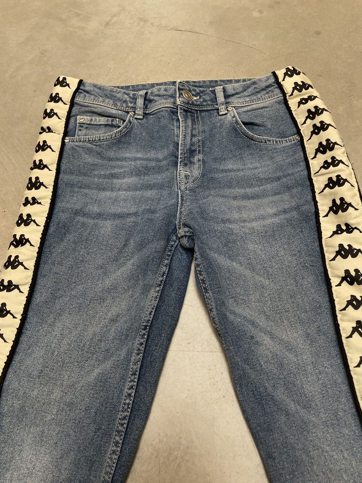 Kappa 🔥 Kappa Side Tape Snap Jeans Y2K Flare Bootcut S Size 30" / US 8 / IT 44 - 15 Thumbnail