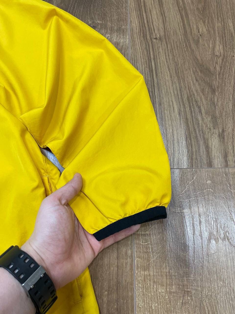 Nike × Vintage Vintage Nike Y2K Style Hot Yellow Logo Anorak Bomber Jacket Size US L / EU 52-54 / 3 - 8 Thumbnail