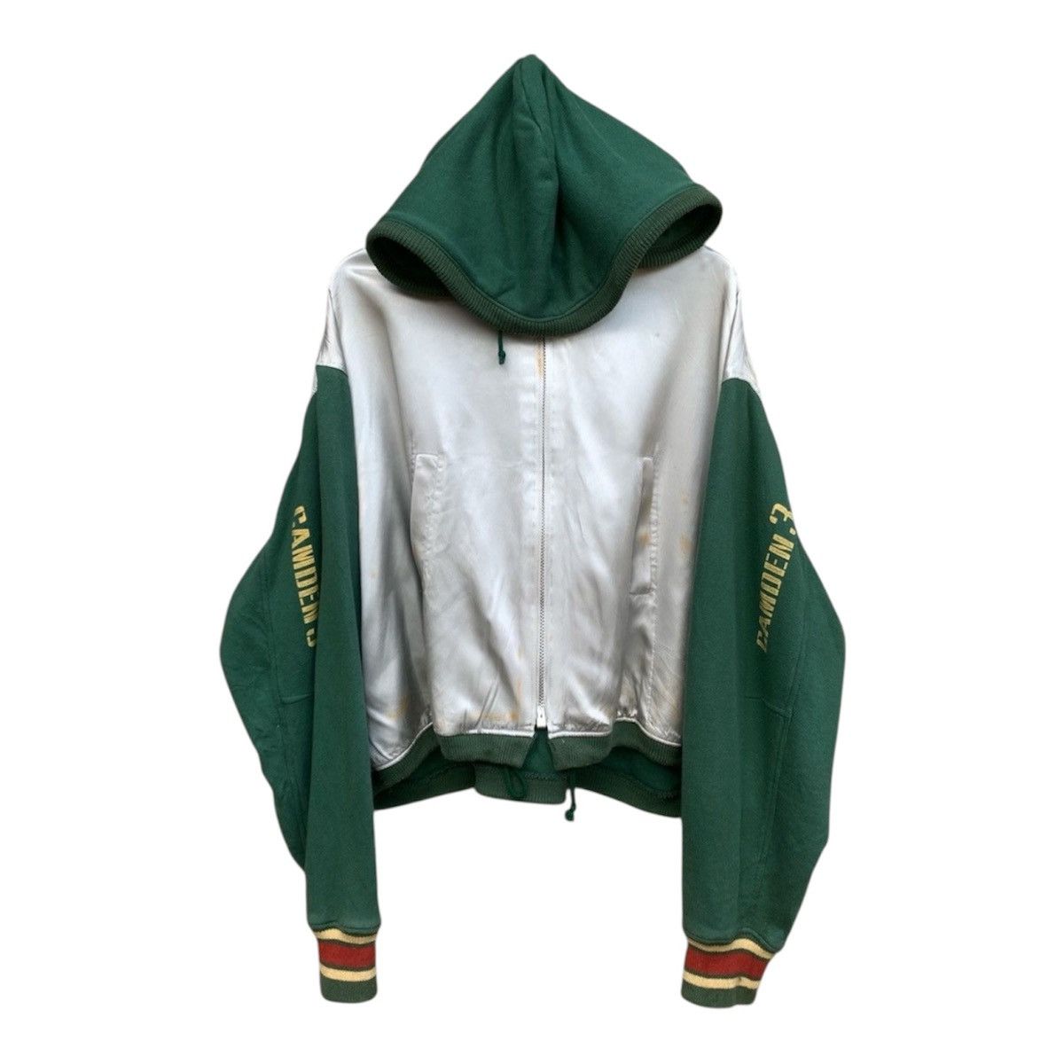 45rpm × Japanese Brand × Vintage Vintage 45 Rpm Studio Oversized Cropped Hoodie Rasta Colour Size US XL / EU 56 / 4 - 1 Thumbnail