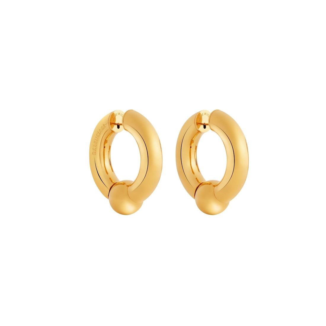 Balenciaga o1in1g0226 Size: OS / Mega Earring in Gold Size ONE SIZE - 3 Thumbnail