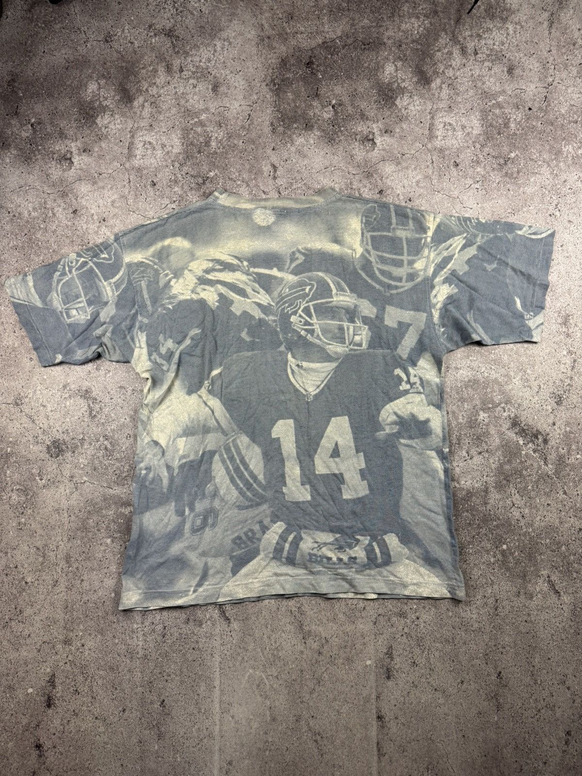 Starter 90’s Vintage Rugby Spirit All Over Print t shirt Boxy Size US L / EU 52-54 / 3 - 5 Thumbnail