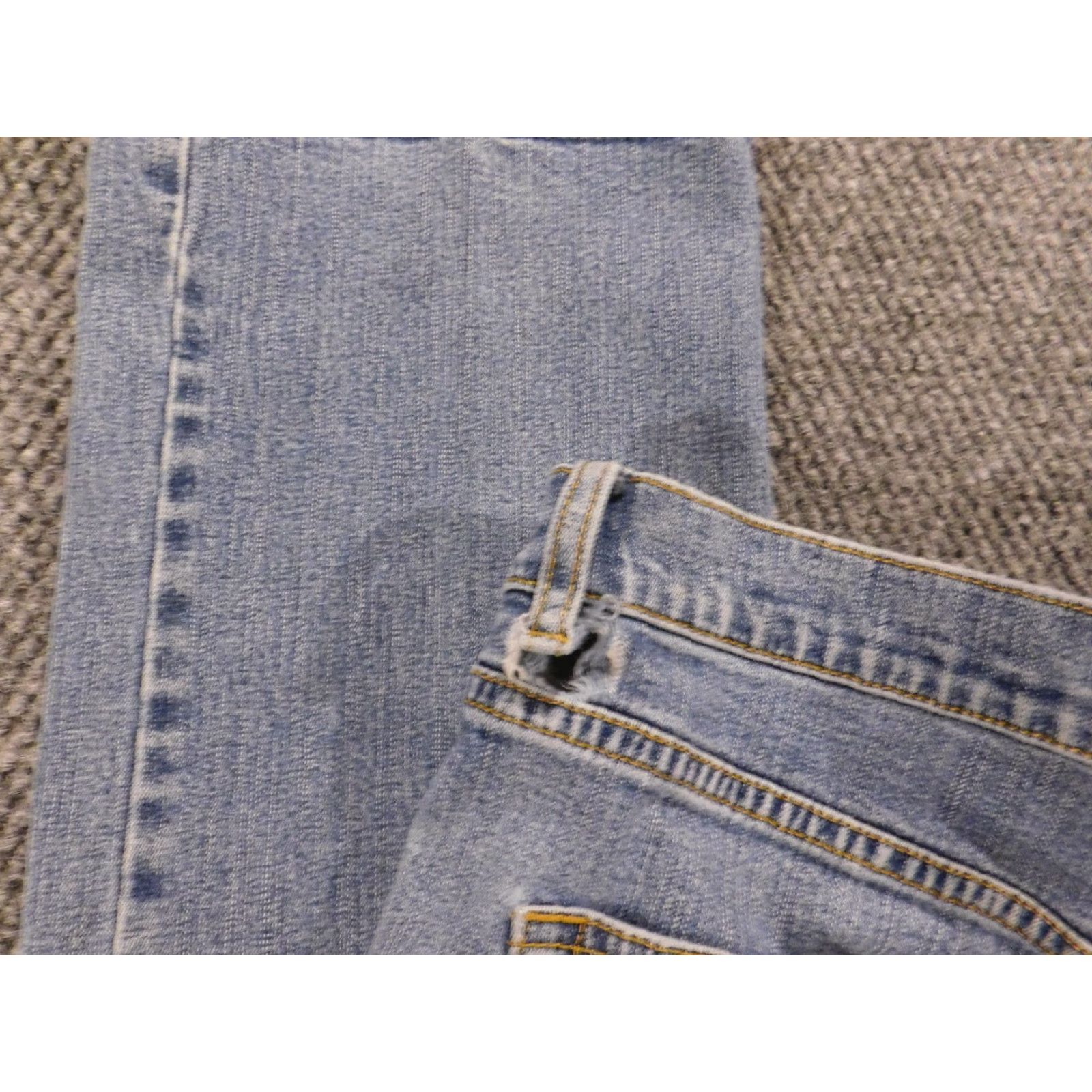 Vintage L.L. Bean Jeans Womens 16 Blue Denim Straight Zip Cotton Blend Polyester Stretch Classic Regular Inseam 29 Womens Size 24" / US 00 / IT 34 - 7 Thumbnail