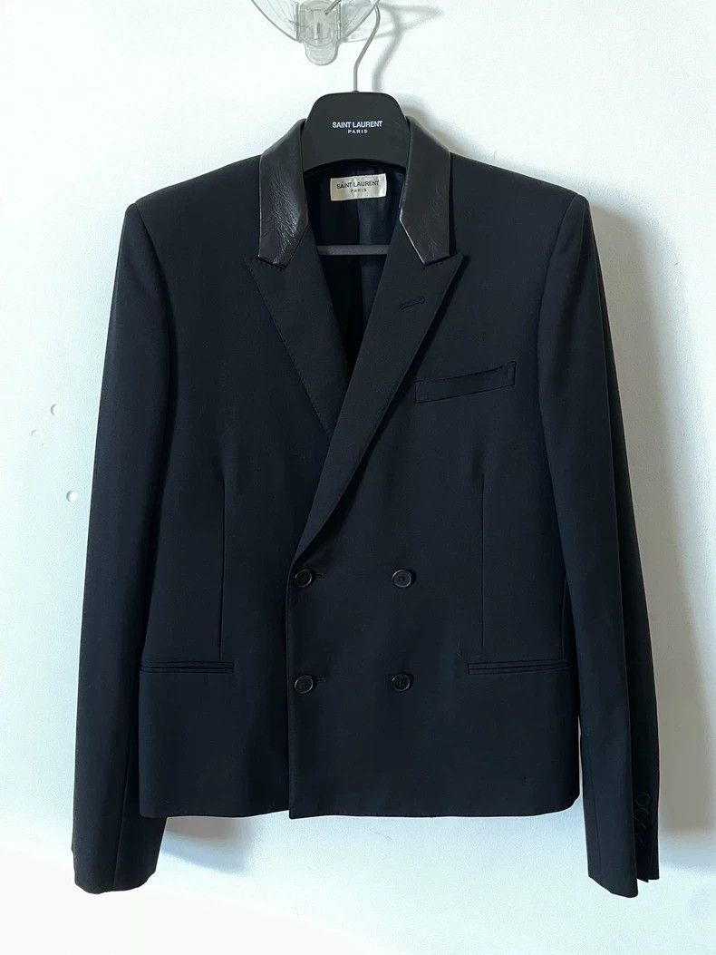 Saint laurent paris 13ss black open line sword collar doubl