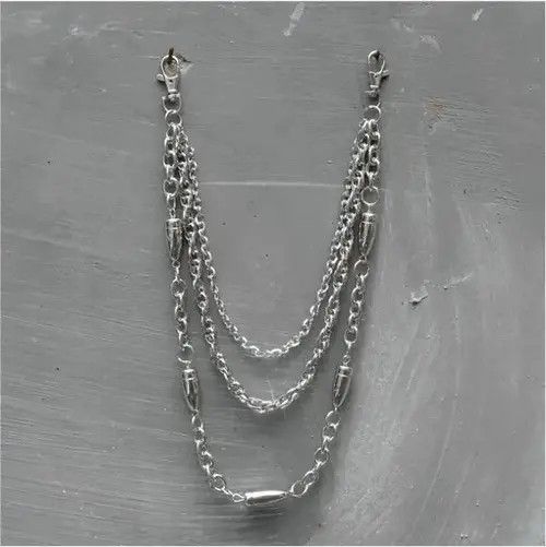 Jewelry 3 layers Punk Long Metal Wallet Belt Chain Size ONE SIZE - 4 Thumbnail