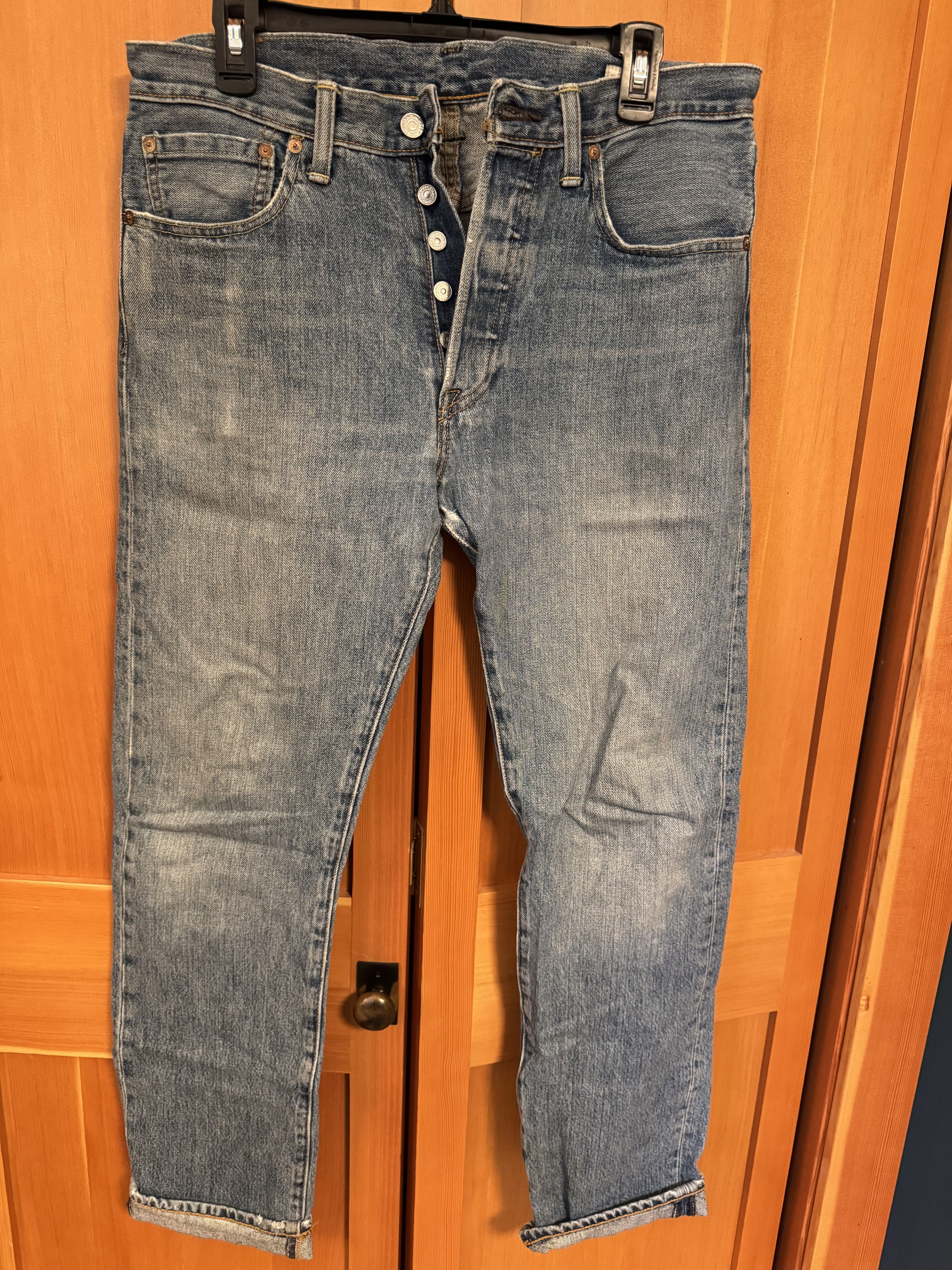 Levi's Levi's 501 32x32 Lt.Blue, Button Fly Cone Denim Non-selvedge Size US 32 / EU 48 - 1 Thumbnail