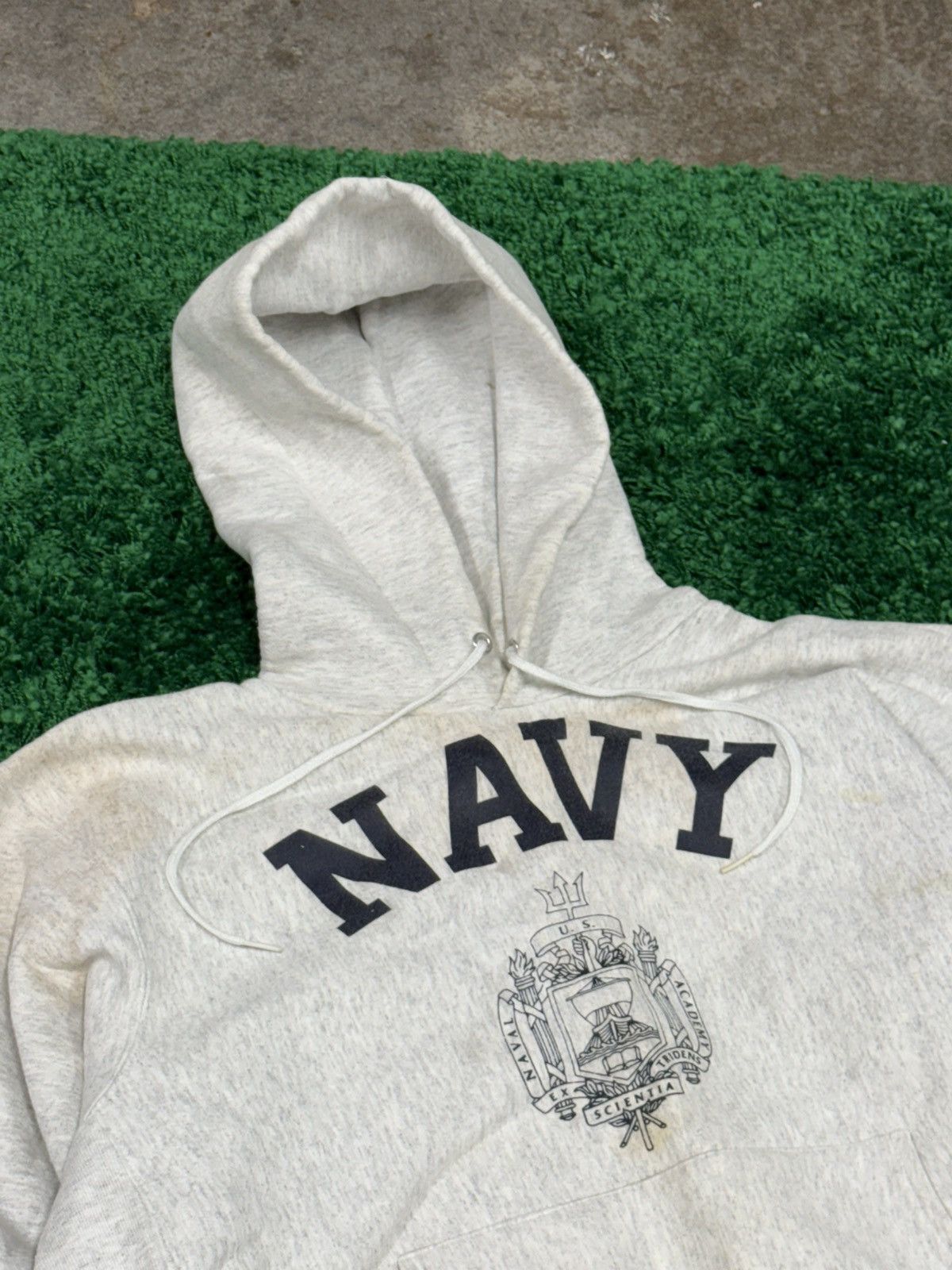 Other Vinatge Navy Military Crest Hoodie Grey Medium M Size US M / EU 48-50 / 2 - 3 Thumbnail
