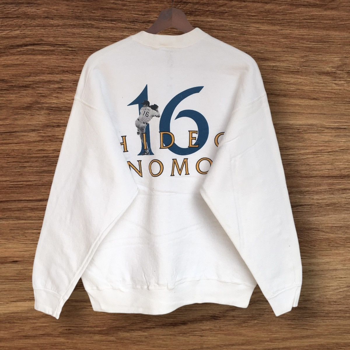 MLB Vintage MLB 1995s Dodgers Nomo 16 Crewneck Baseball Size US M / EU 48-50 / 2 - 3 Thumbnail
