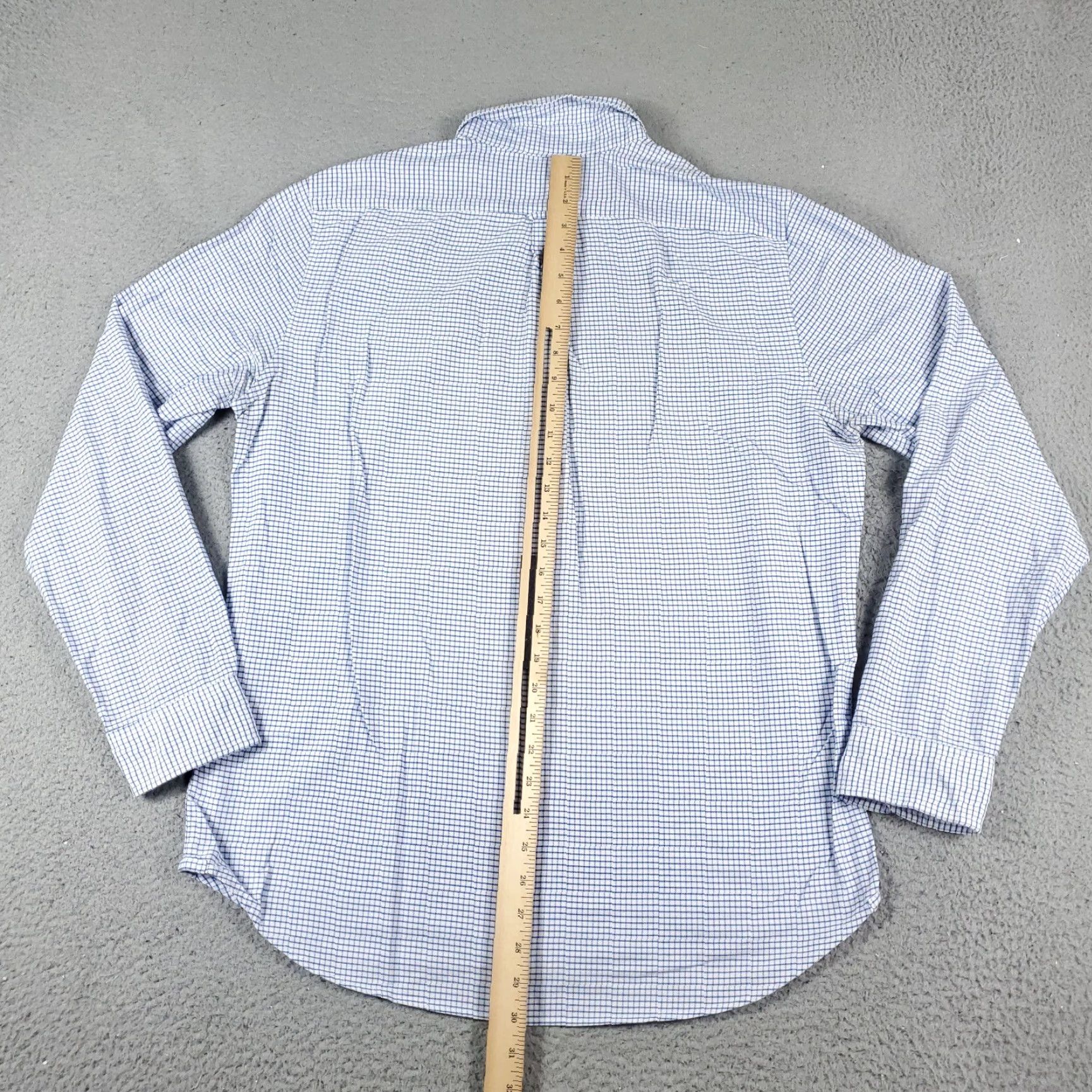 American Eagle Outfitters American Eagle Outfitters Shirt Medium Blue Check Button-Up Long Sleeve Cotton Casual Mens Size US M / EU 48-50 / 2 - 5 Thumbnail