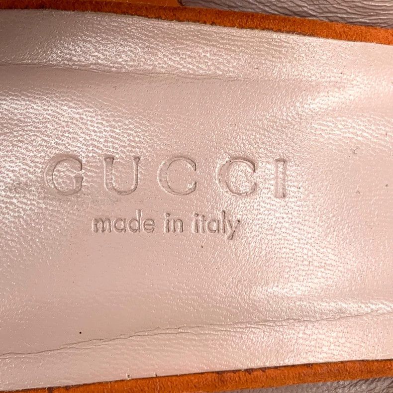 Gucci Orange horse buckle thick-soled sandals, high heels Size US 6 / IT 36 - 7 Thumbnail