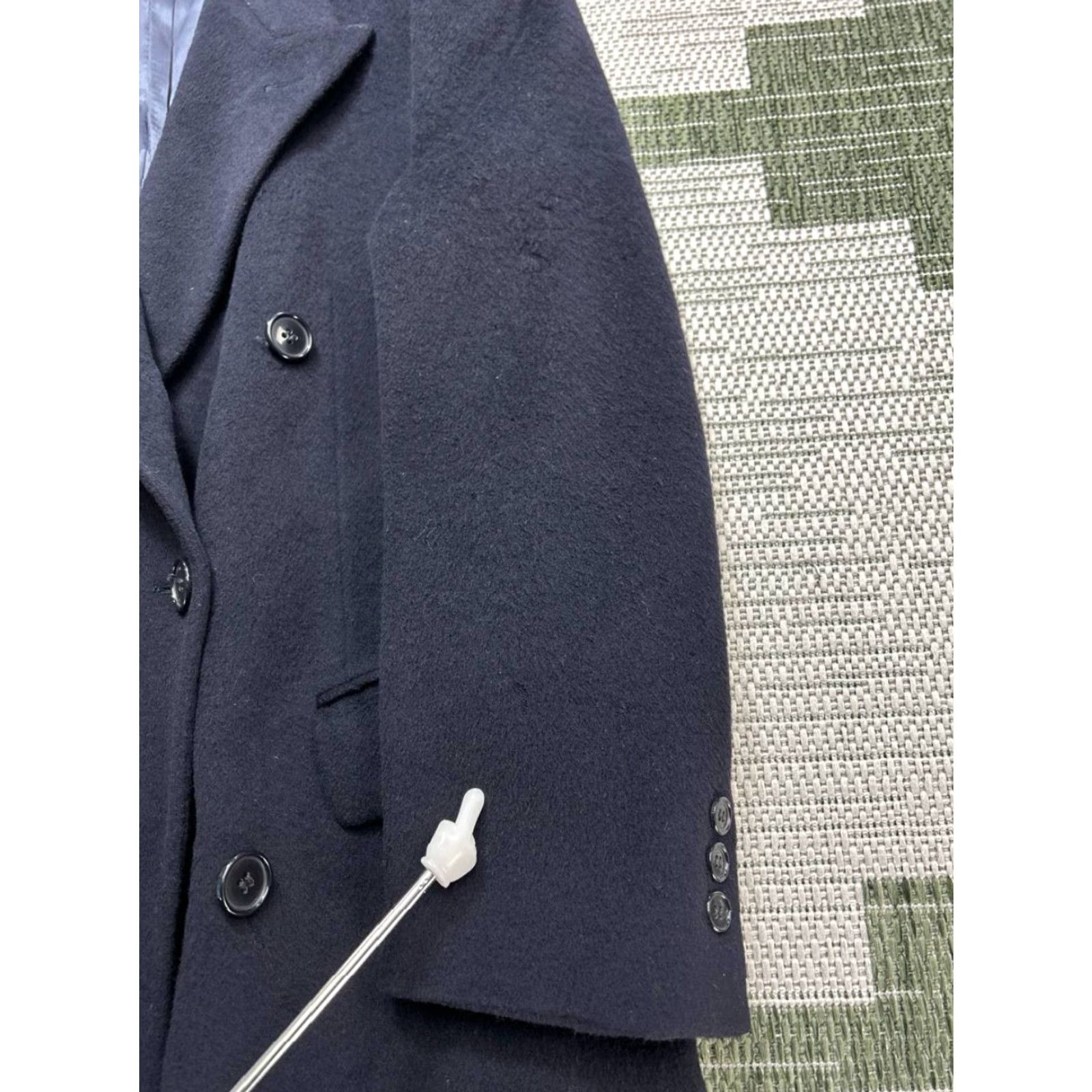 Vintage Vtg Principe By Marzotto Overcoat Mens 38 Blue Wool Coat Long Wool Mens Size US XXS / EU 40 - 6 Thumbnail
