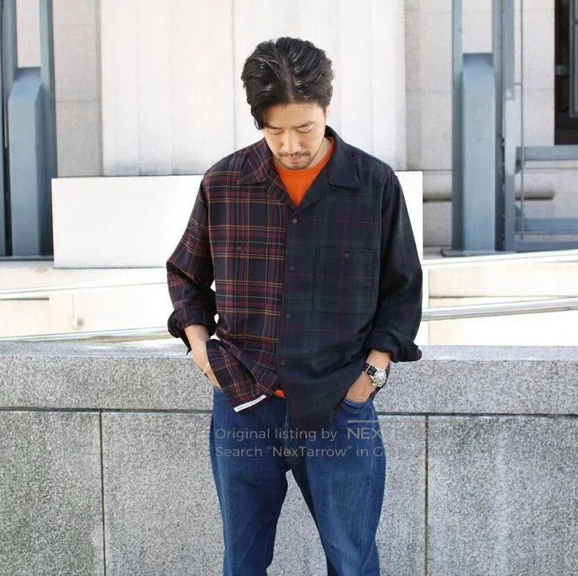Nanamica wool patchwork plaid shirt jacket. Size US L / EU 52-54 / 3 - 2 Thumbnail
