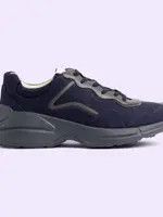 Gucci oc11z1025 Macro GG Fabric Sneakers in Blue Size US 8.5 / EU 41-42 - 2 Thumbnail