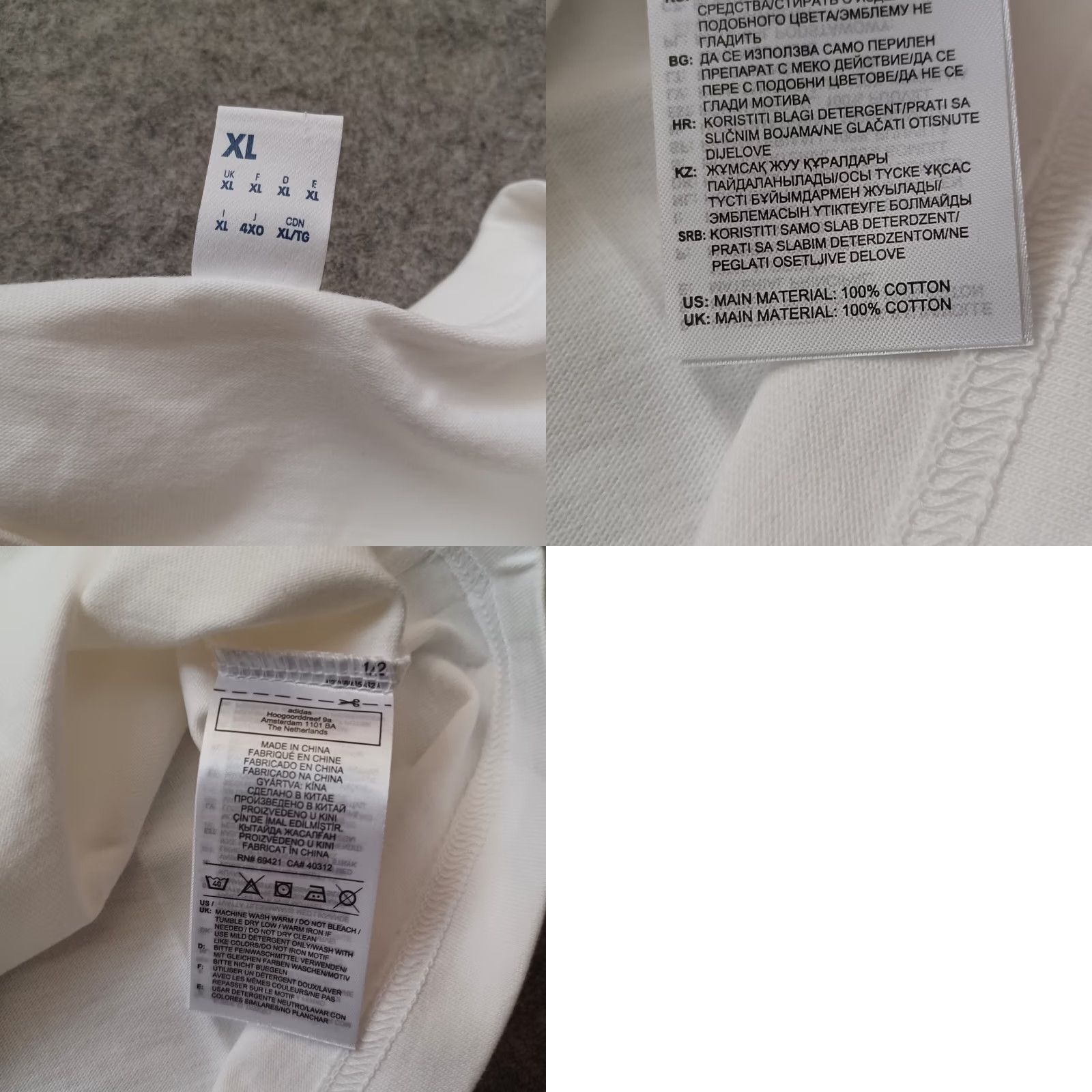 Reebok Reebok T Shirt Mens XL White Center Logo Spell Out Back Short Sleeve Sports Size US XL / EU 56 / 4 - 9 Thumbnail